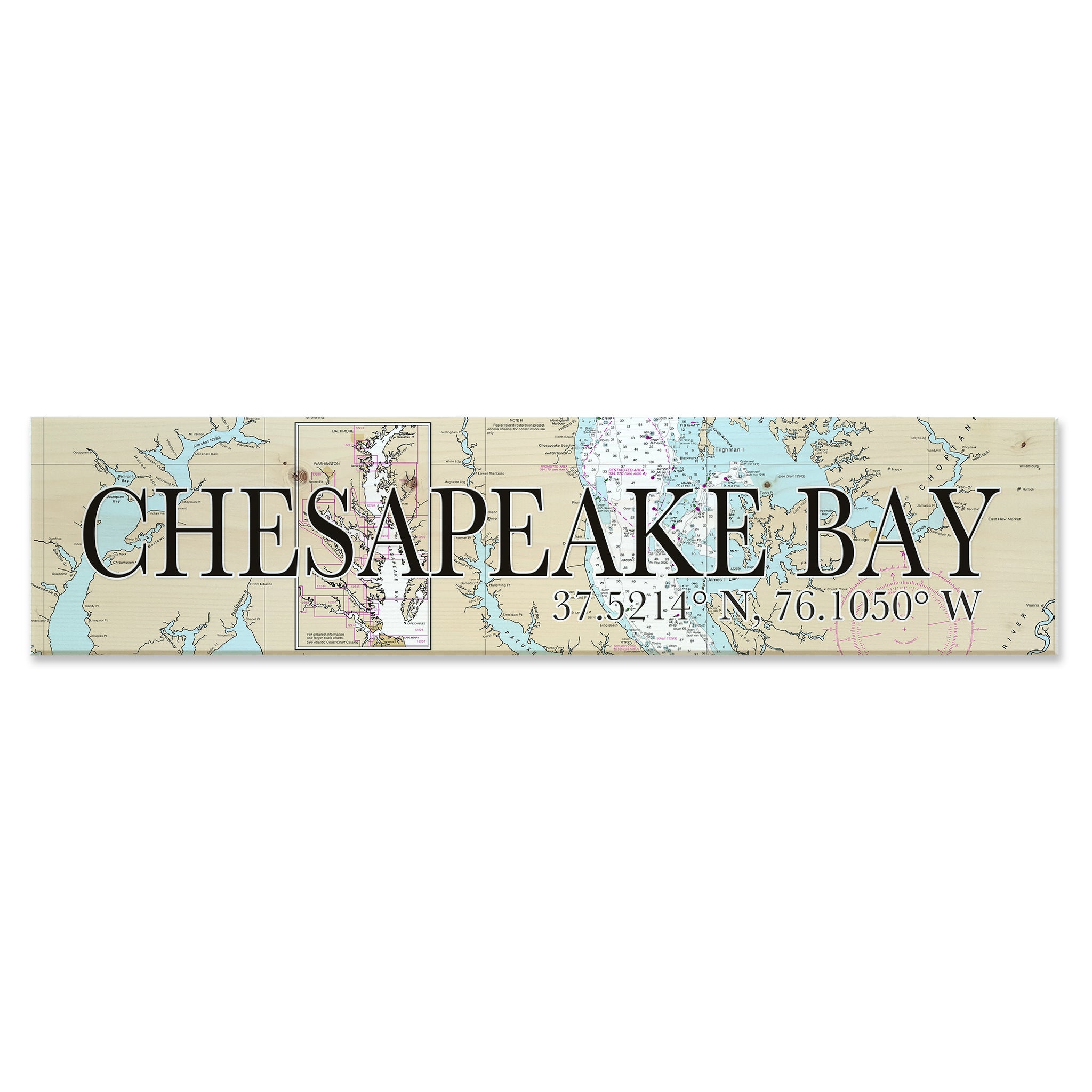 Chesapeake Bay, VA Coordinate Sign