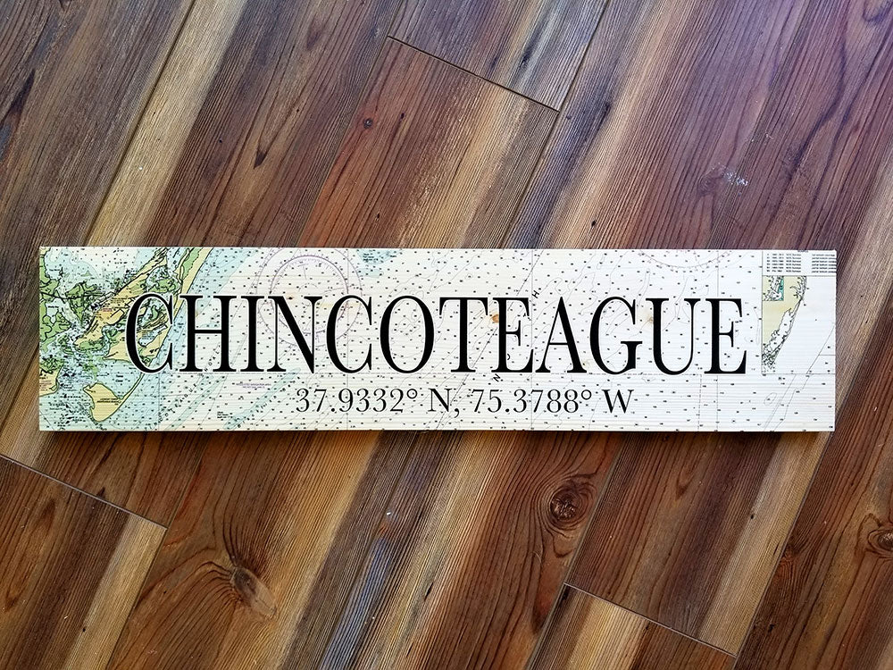 Chincoteague, VA Coordinate Sign