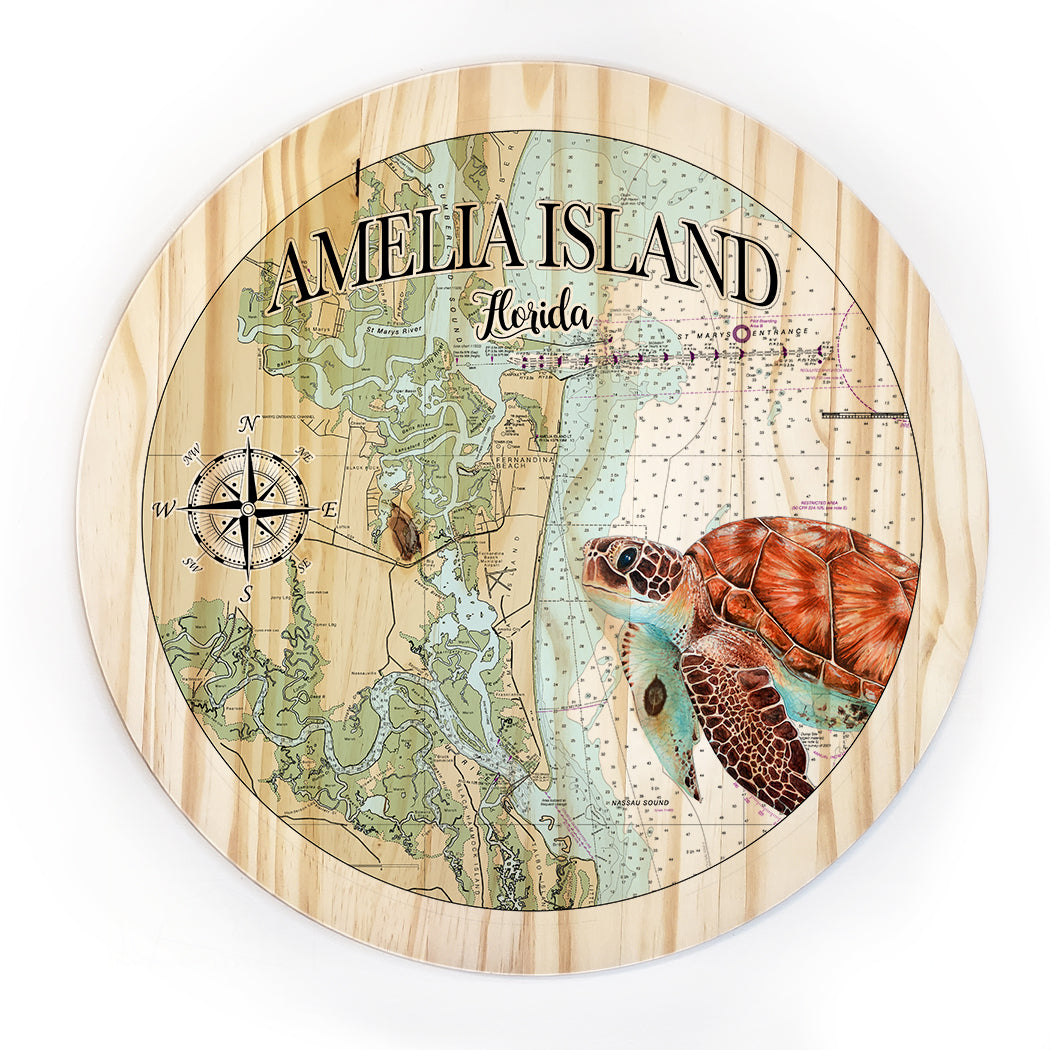 Round 18" Circle Sea Turtle Amelia Island, FL
