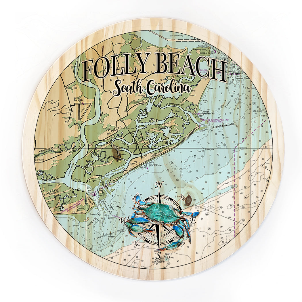 18" Folly Beach, SC Round Circle