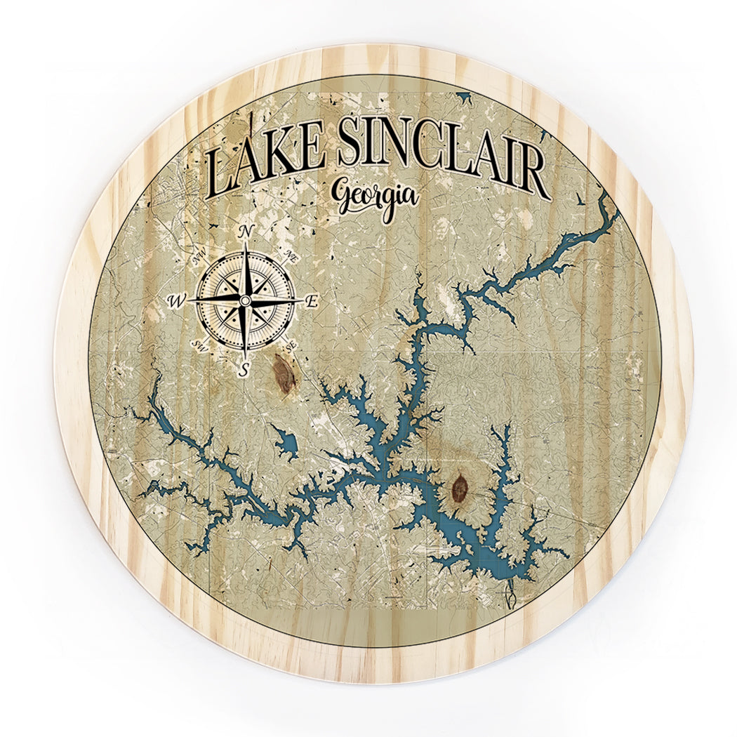 18" Lake Sinclair, GA Round Circle