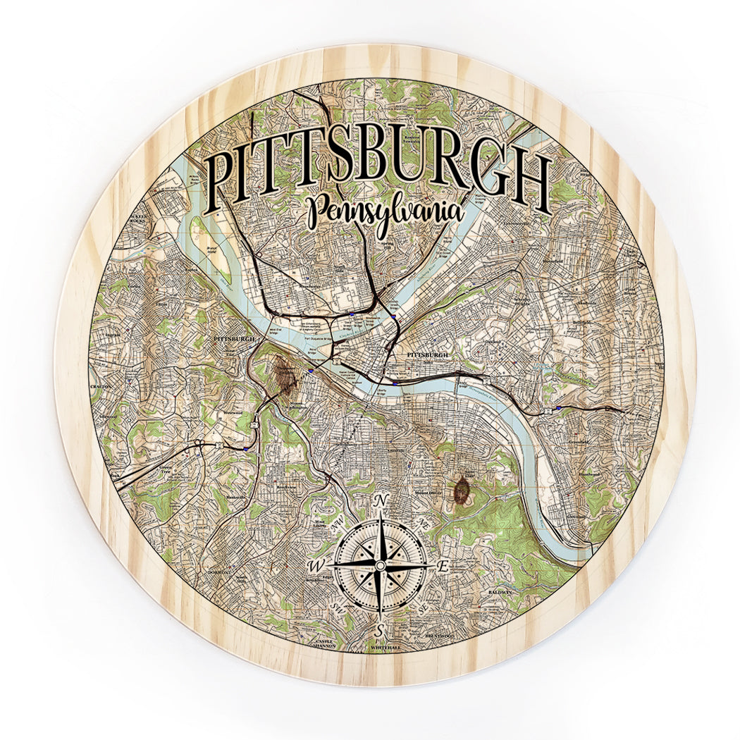 18"  Pittsburgh, PA Round CIrcle