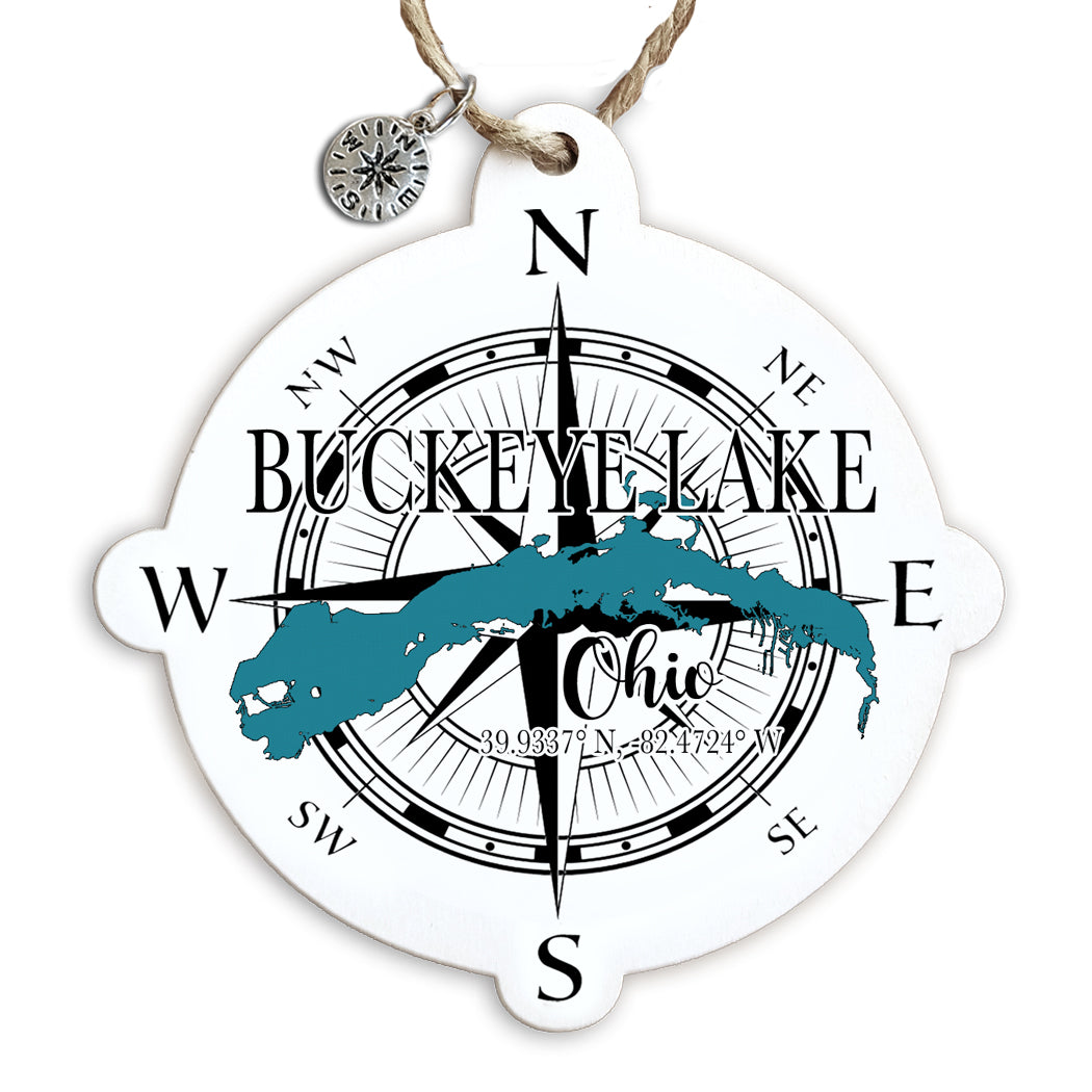 Buckeye Lake, OH Compass Ornament