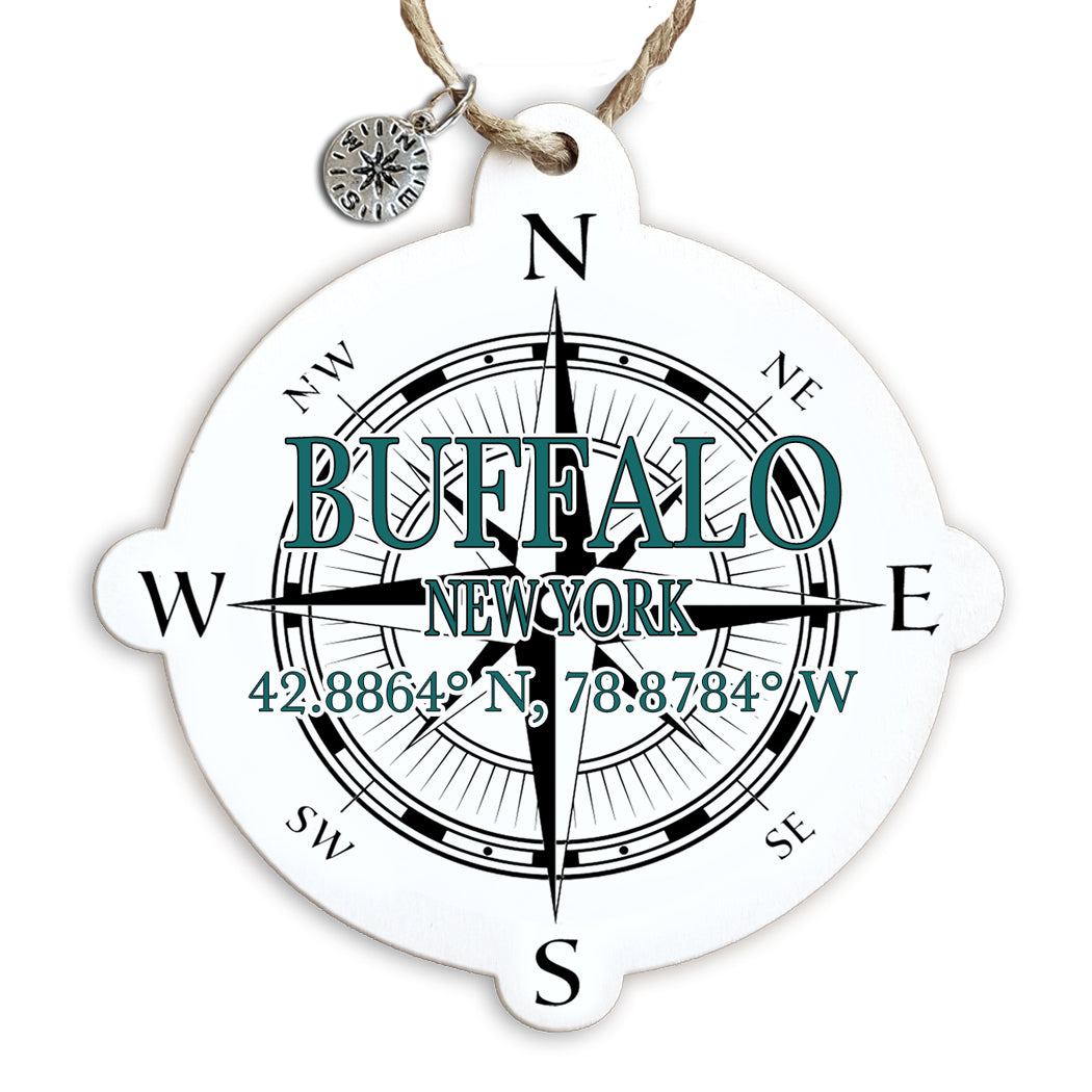 Buffalo, NY  Compass Ornament