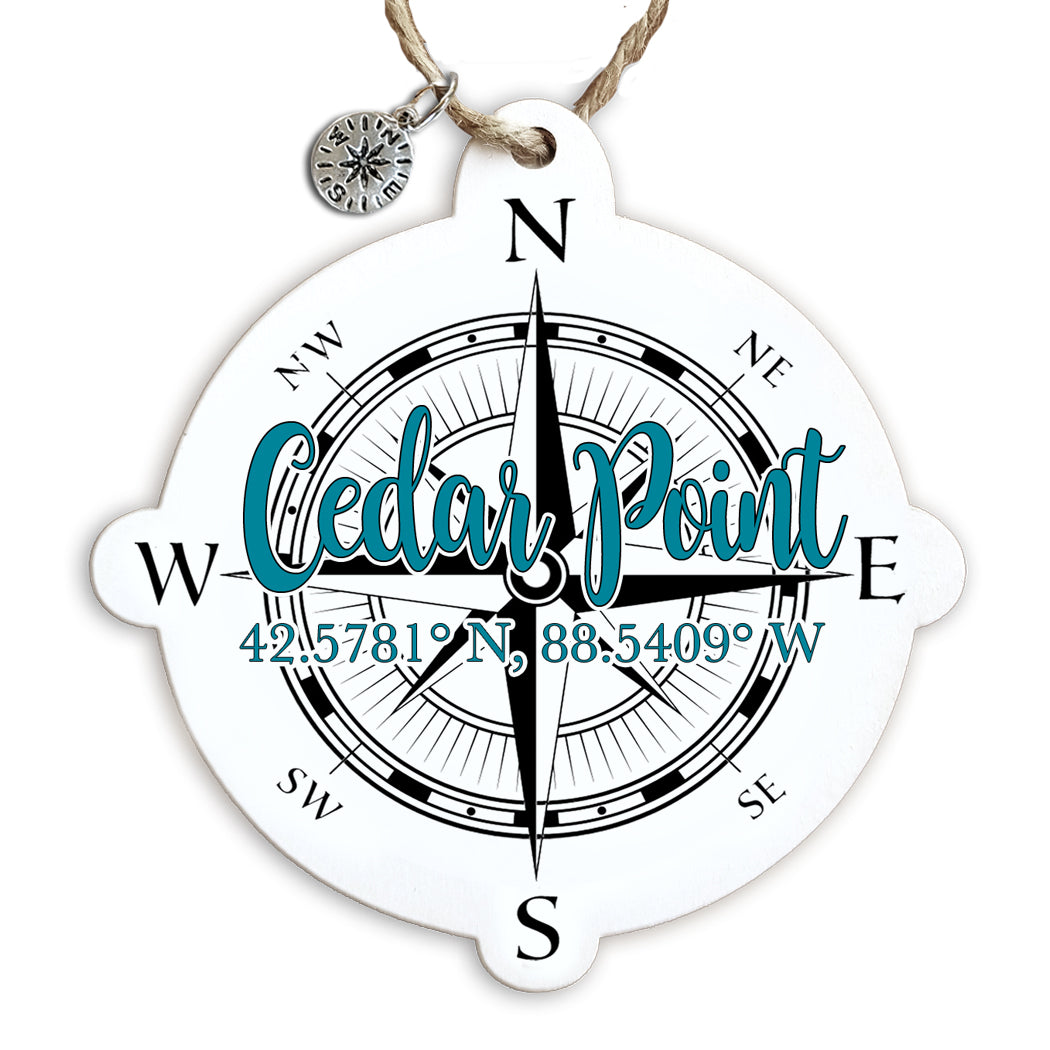 Cedar Point, OH Compass Ornament