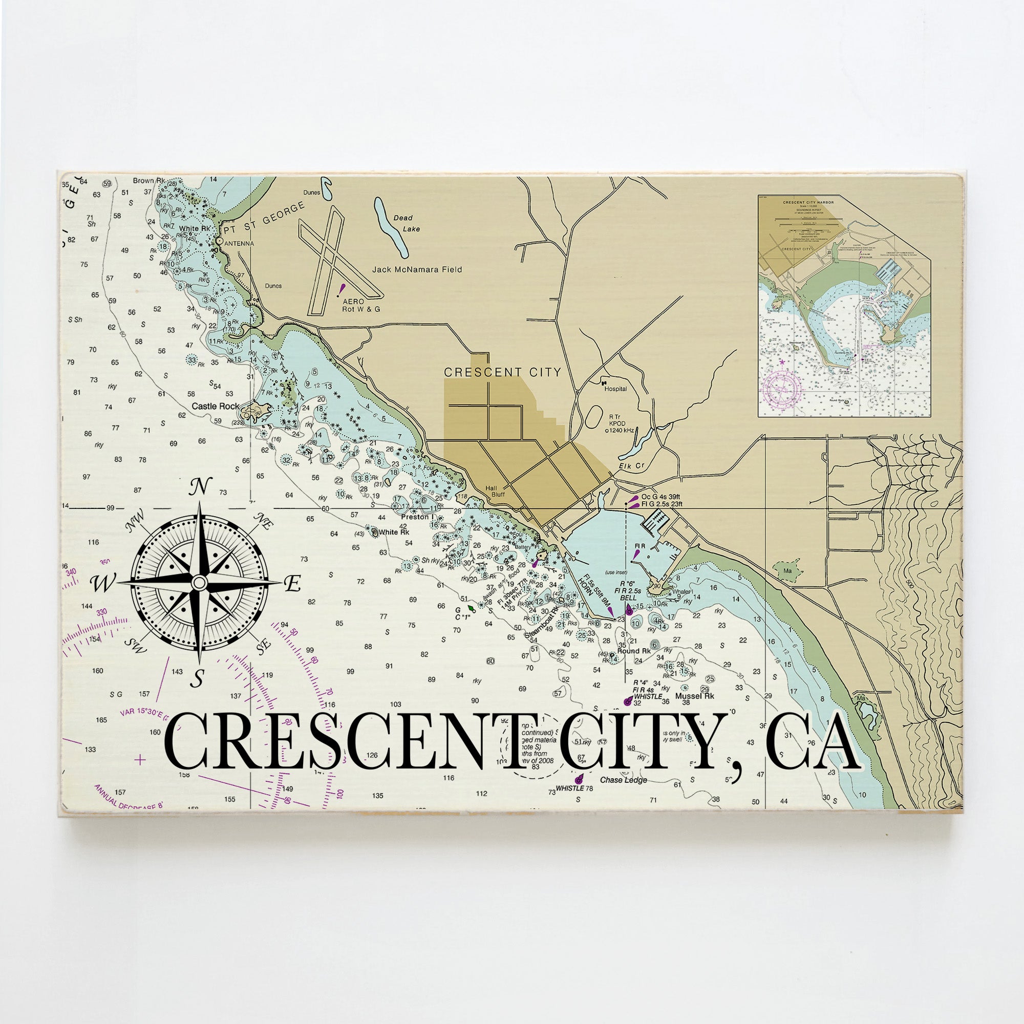 Crescent City, CA  Plank Map