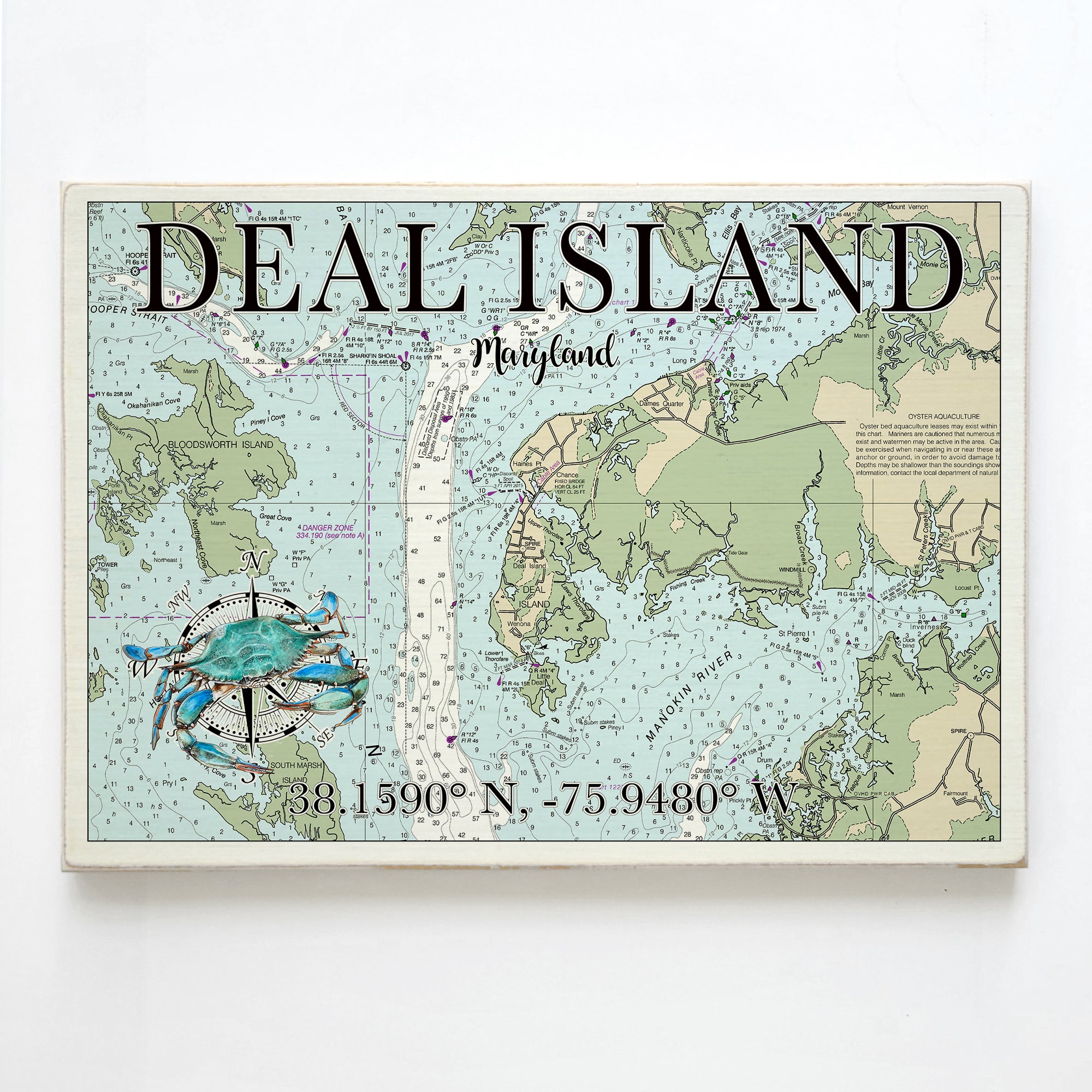 Deal Island, MD  Plank Map