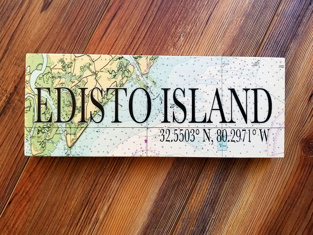 Edisto Island, SC Coordinate Sign