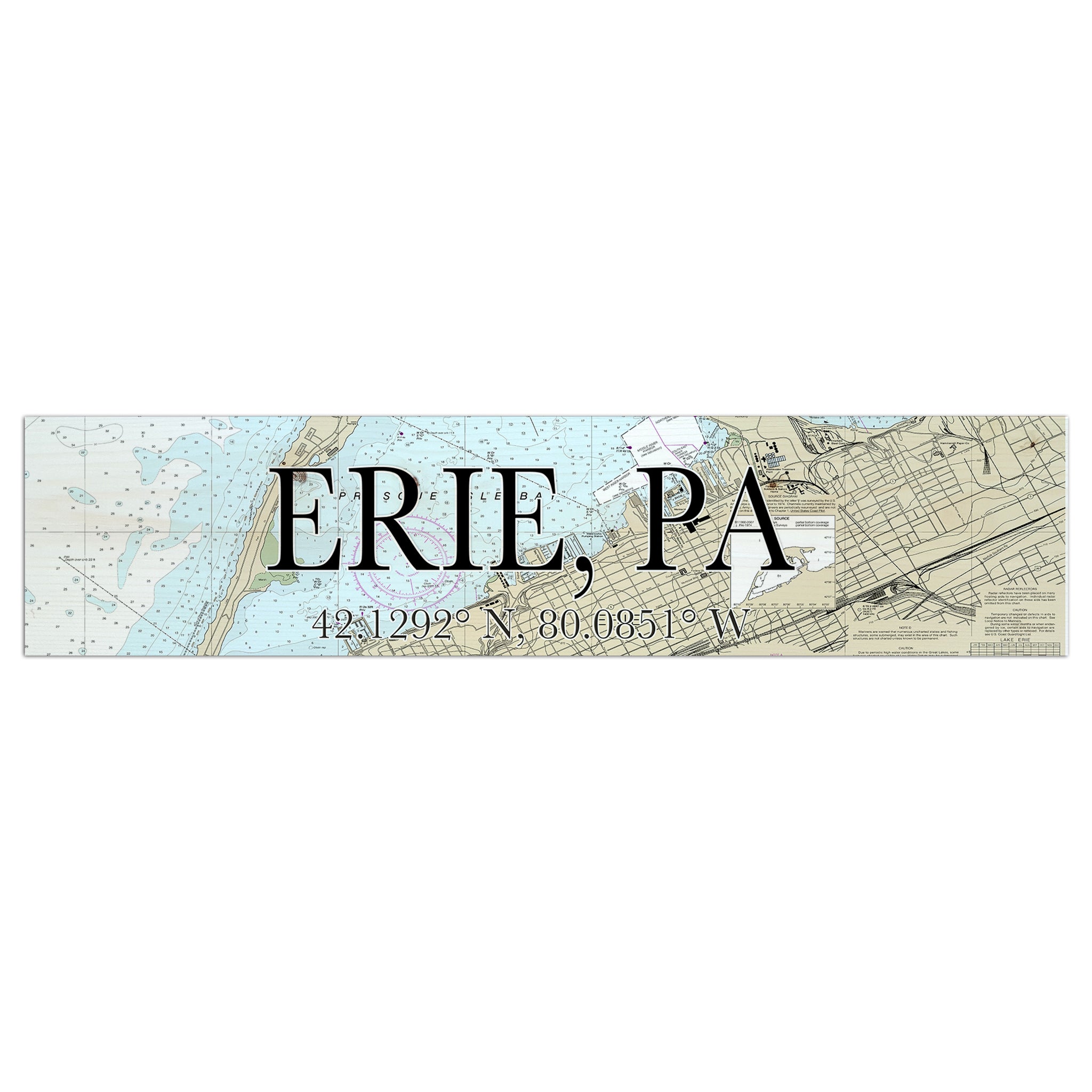 Erie, PA Coordinate Sign