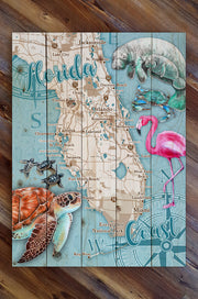 Florida Coastline Pallet Map