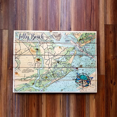 Folly Beach, SC Pallet Map