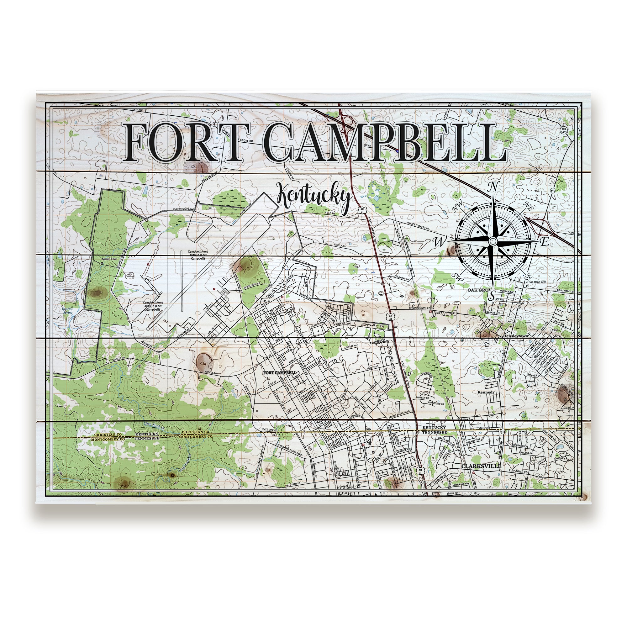 Fort Campbell, KY Pallet Map
