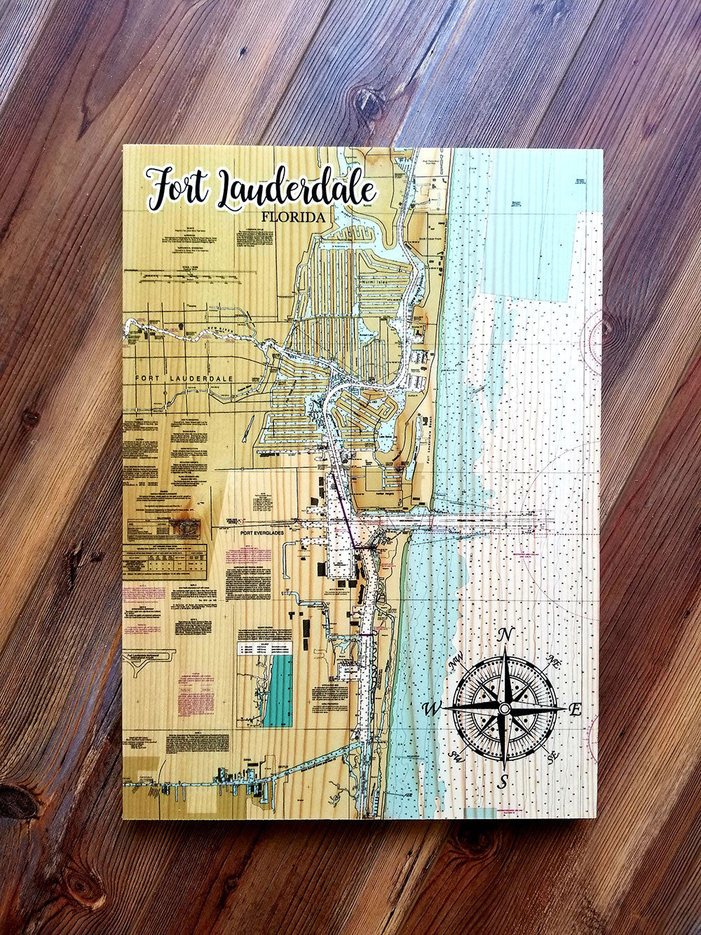 Ft Lauderdale, FL Plank Map