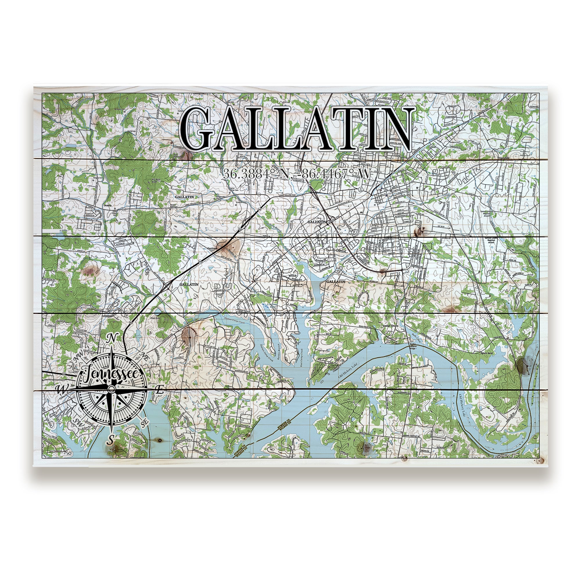 Gallatin, TN Pallet Map