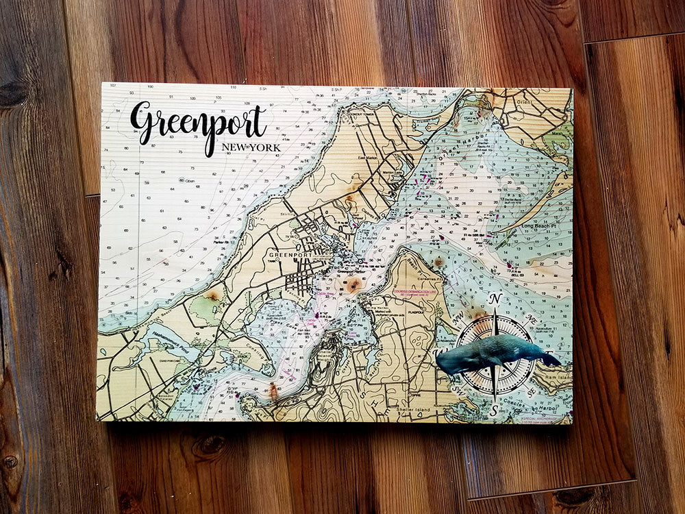 Greenport, NY Plank Map