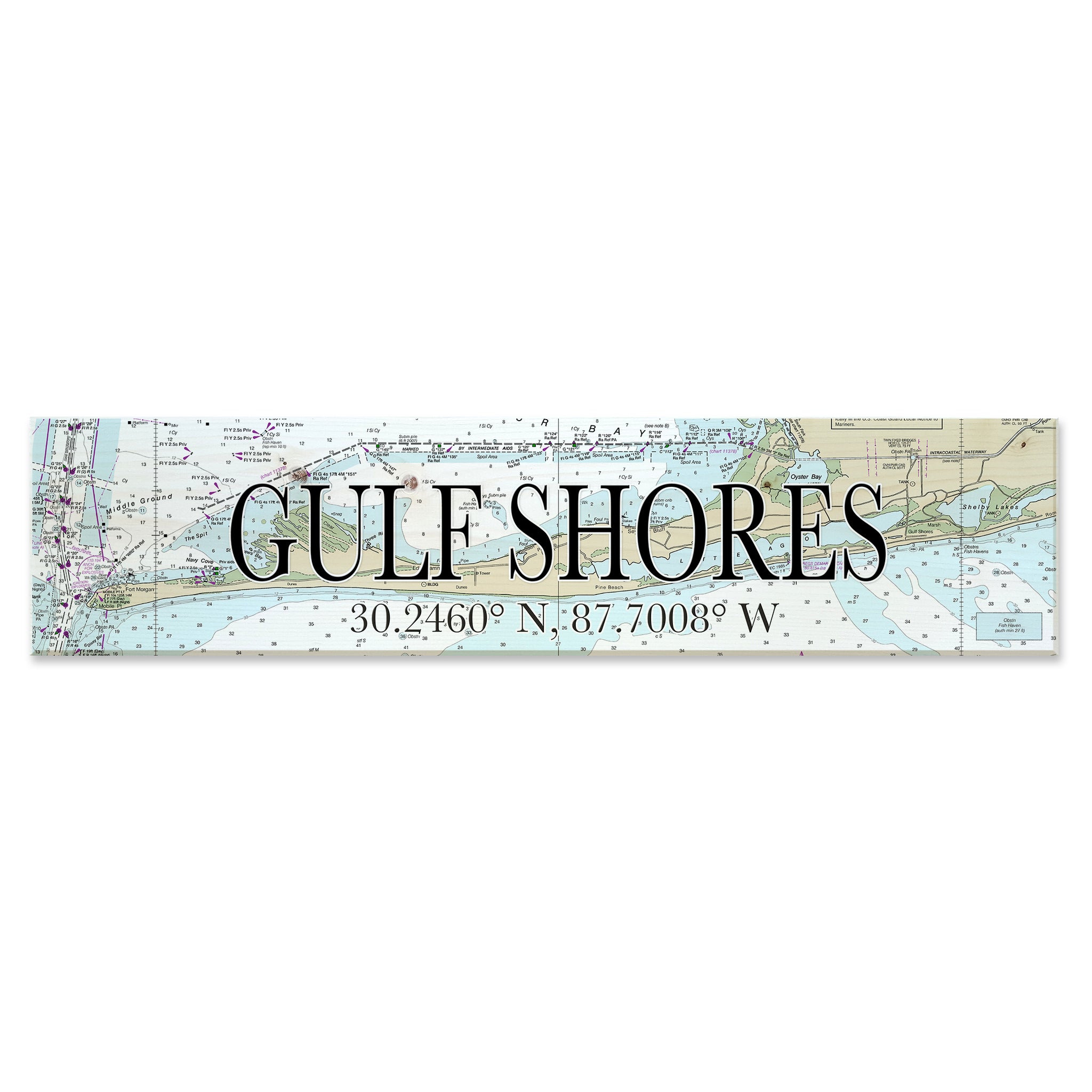 Gulf Shores, AL Coordinate Sign