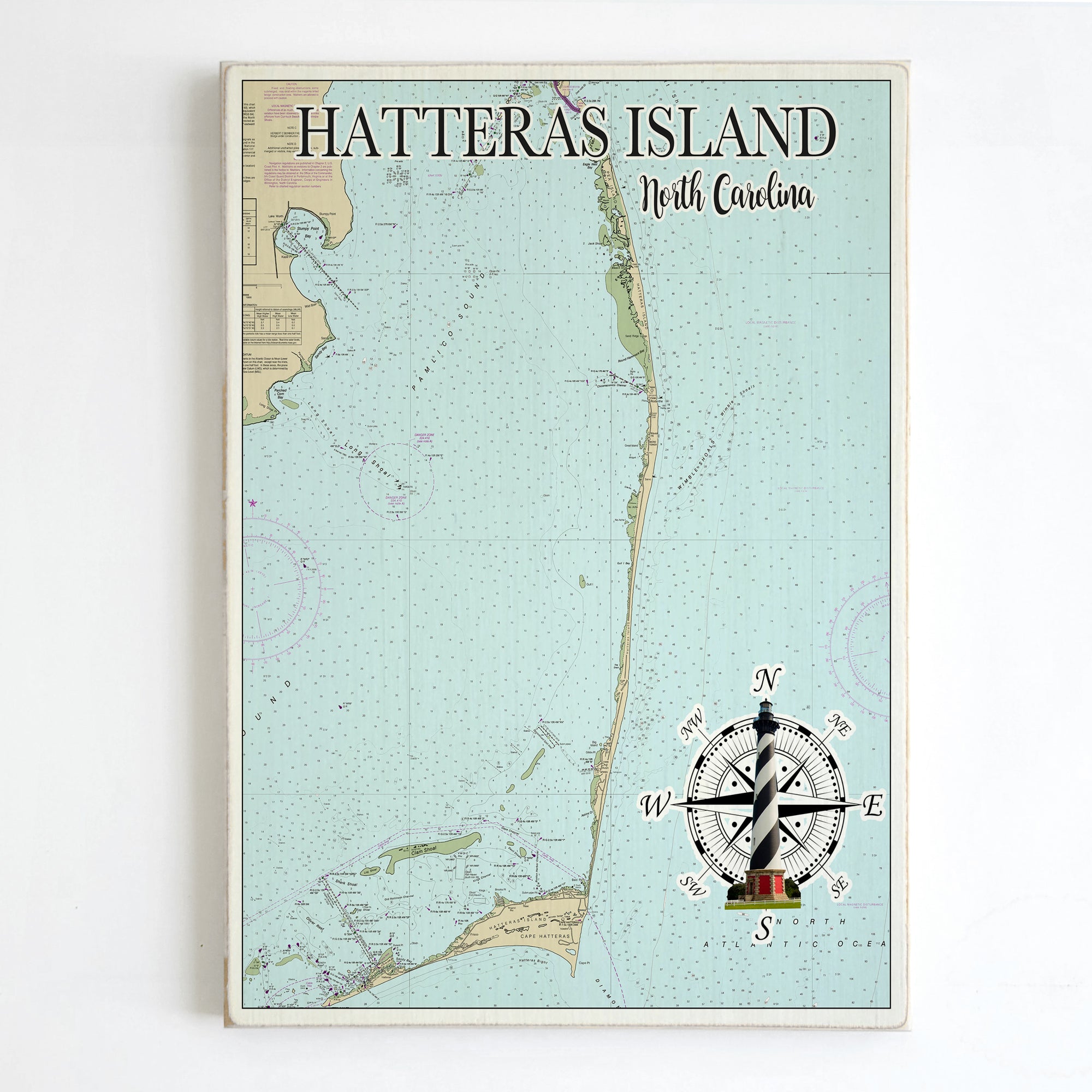 Hatteras Island, NC Plank Map