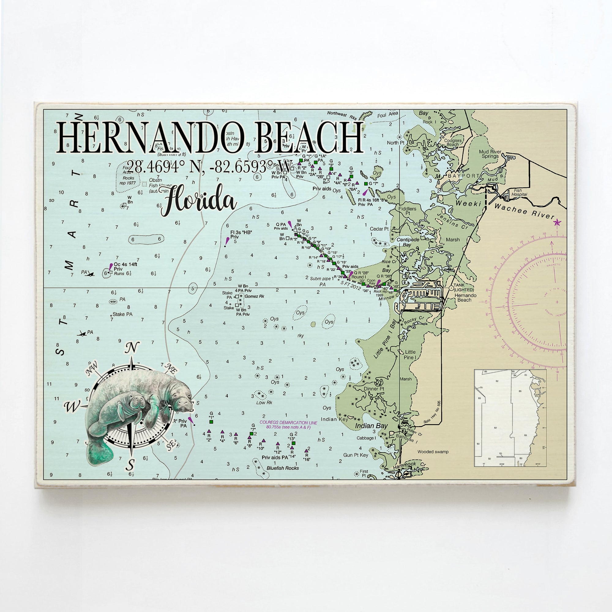 Hernando Beach, FL  Manatee Plank Map