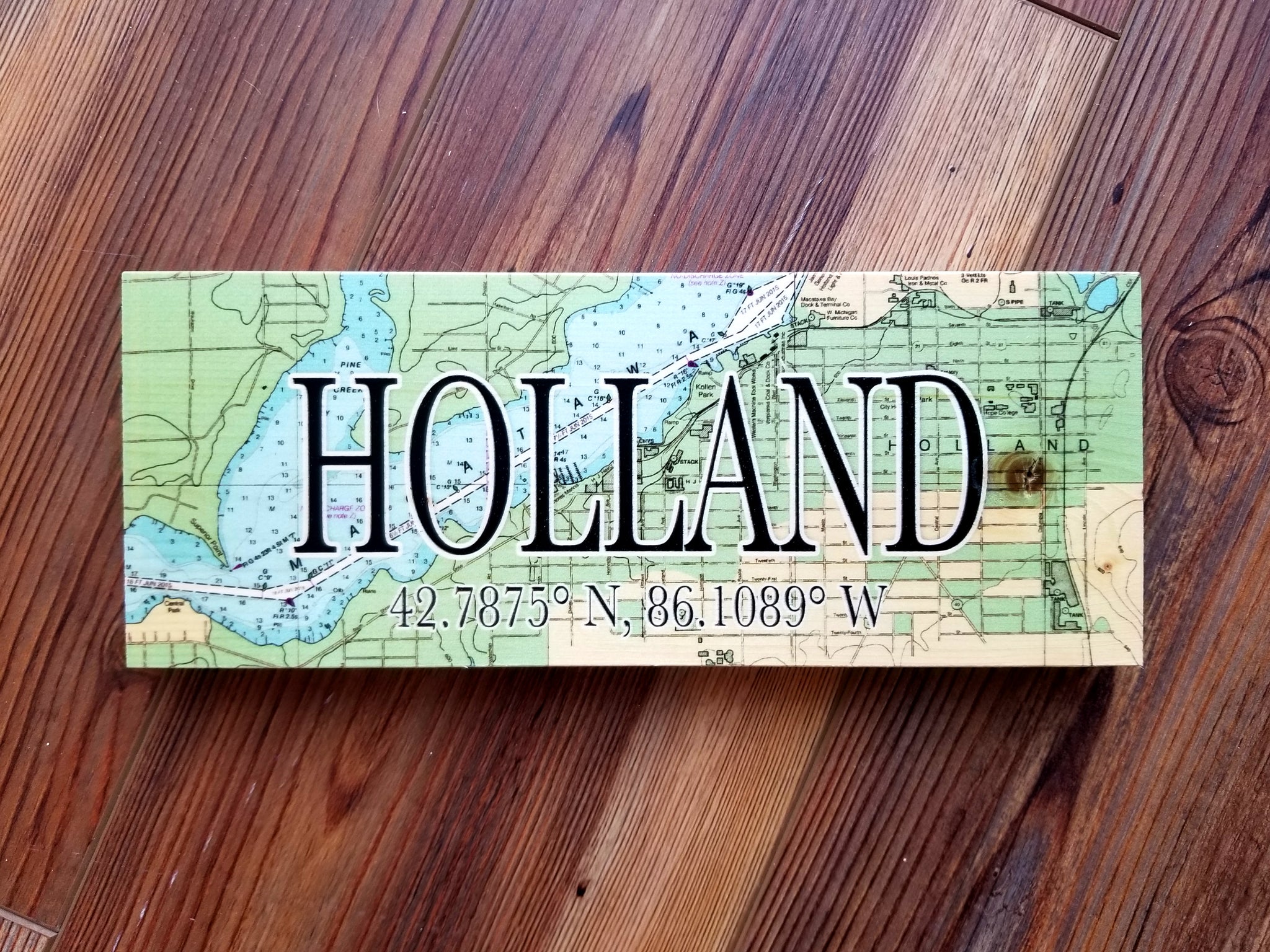 Holland, MI Mini Coordinate Sign
