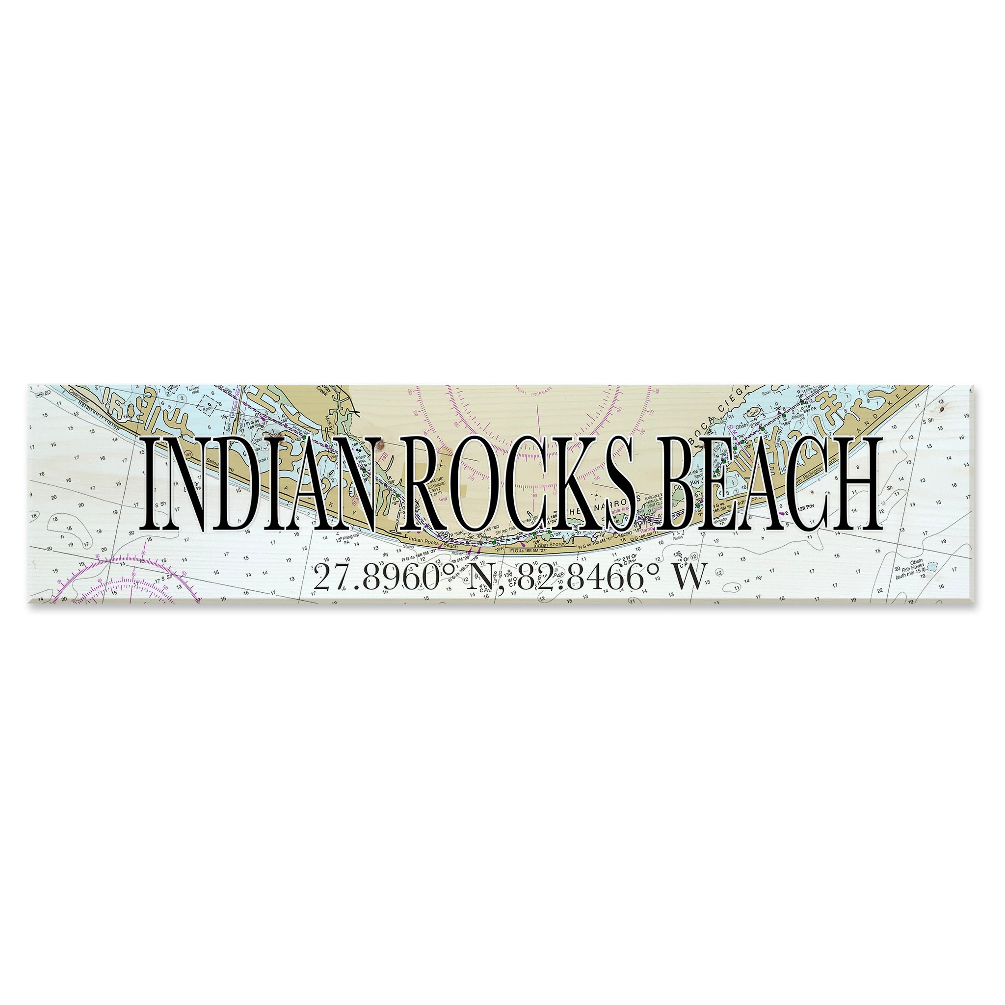 Indian Rocks Paris Indian Rocks Beach, FL Coordinate Sign – MapMom