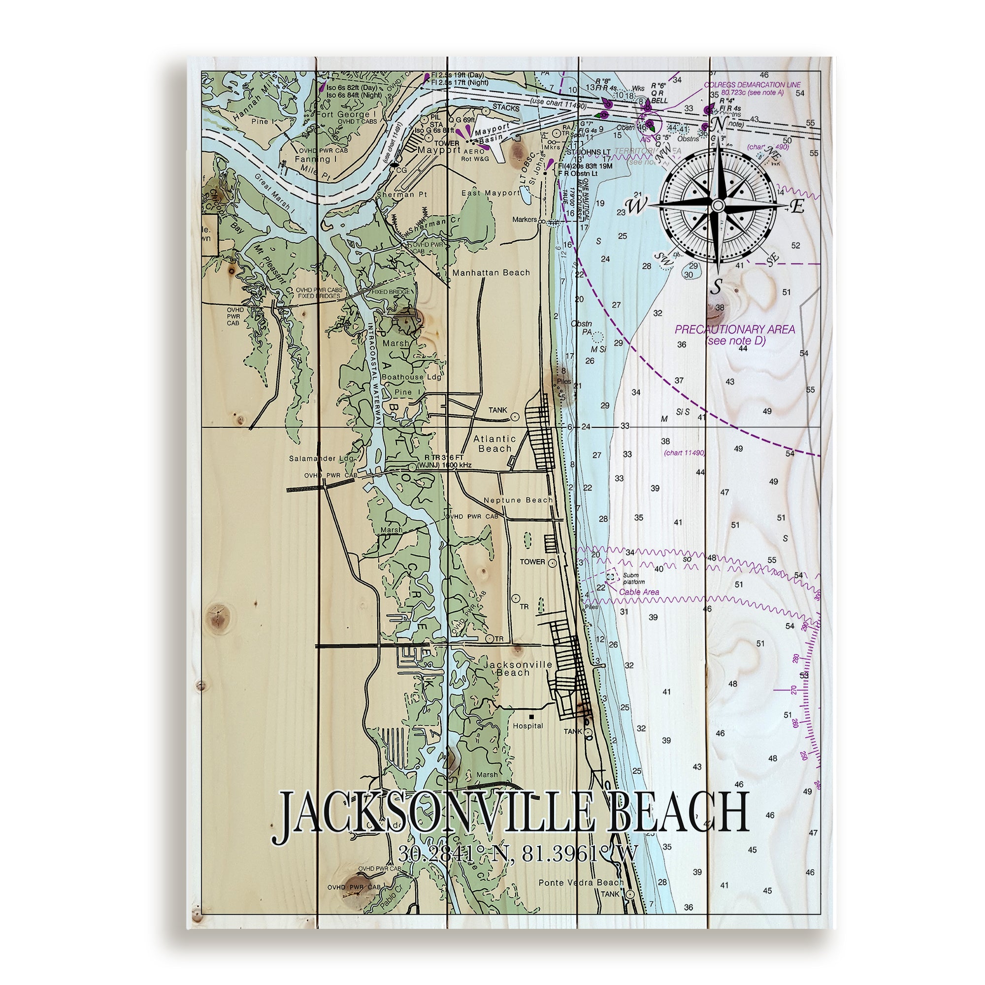 Jacksonville Beach, FL  Pallet Map