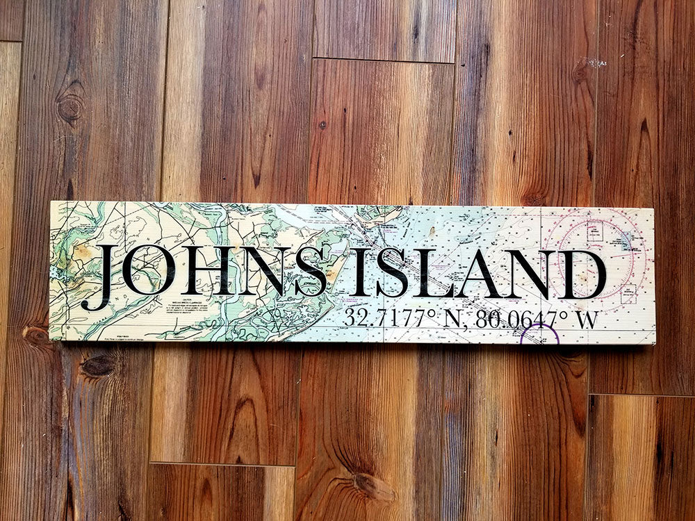 Johns Island, SC Coordinate Sign