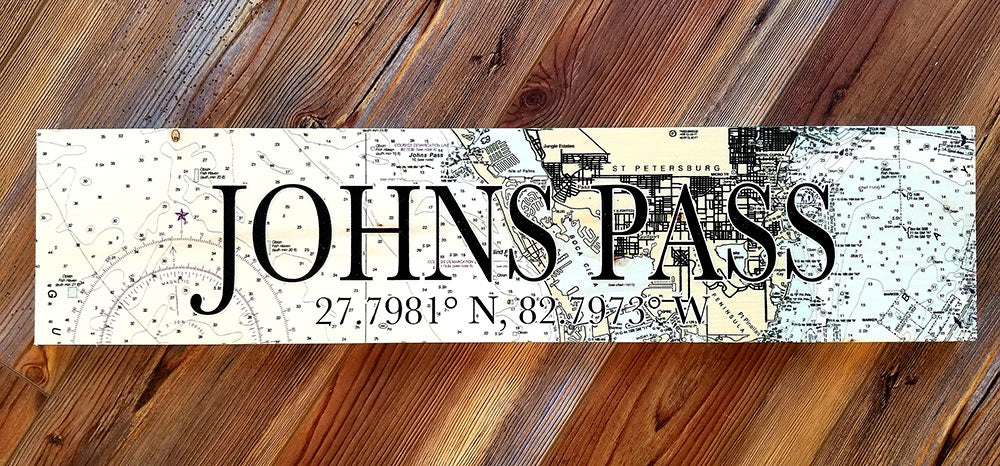 Johns Pass, FL Coordinate Sign