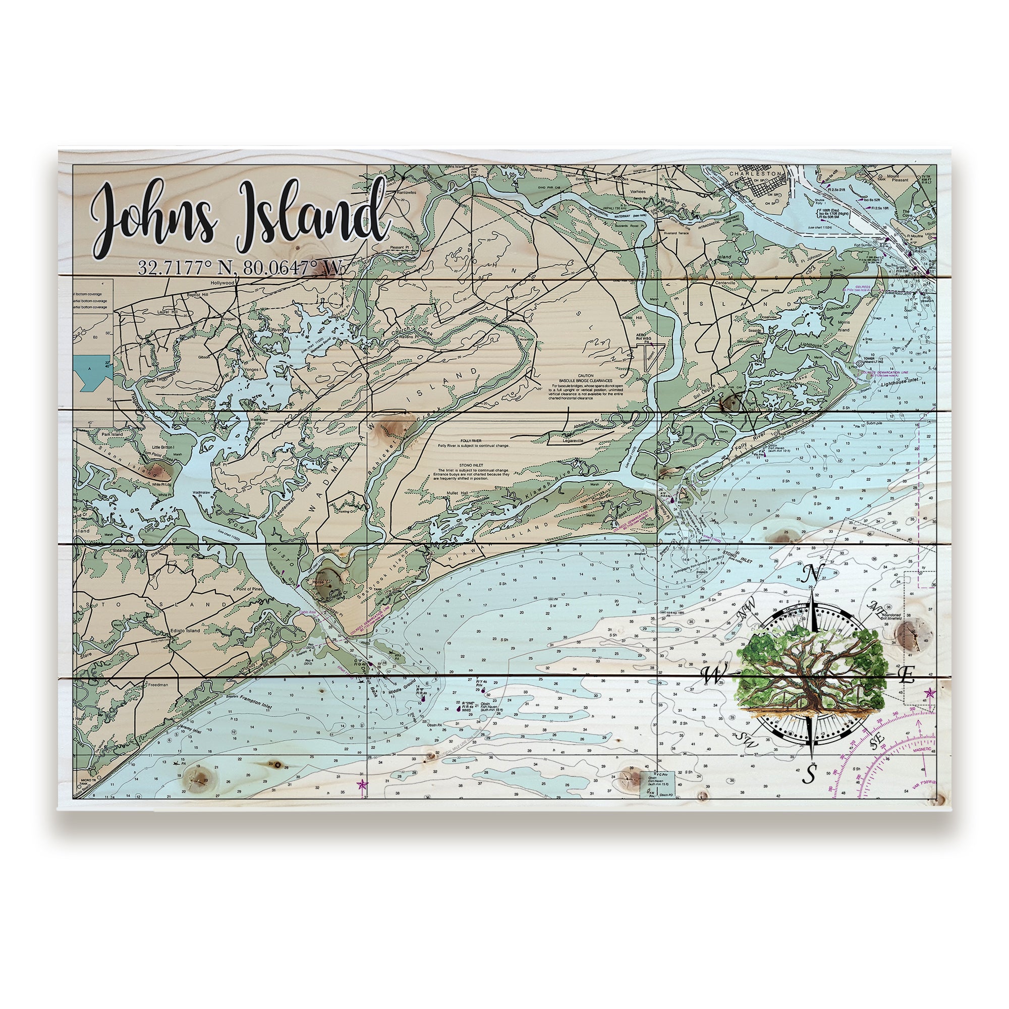 Johns Island SC - Angel Oak Pallet Map