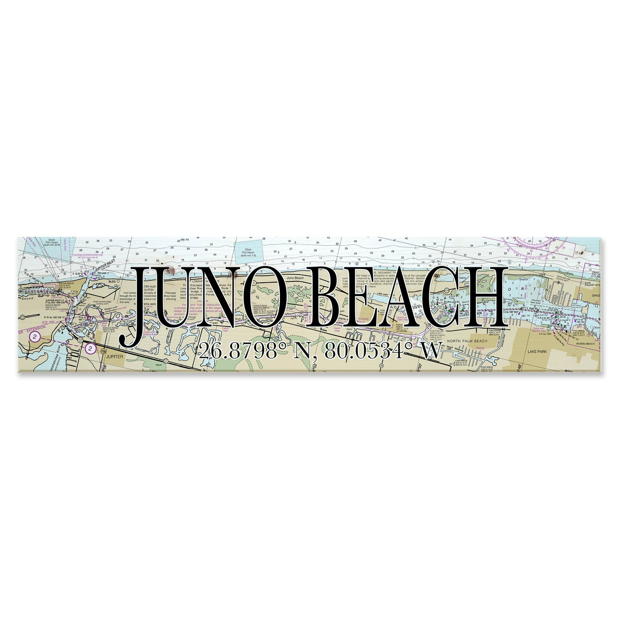 Juno Beach, FL Coordinate Sign
