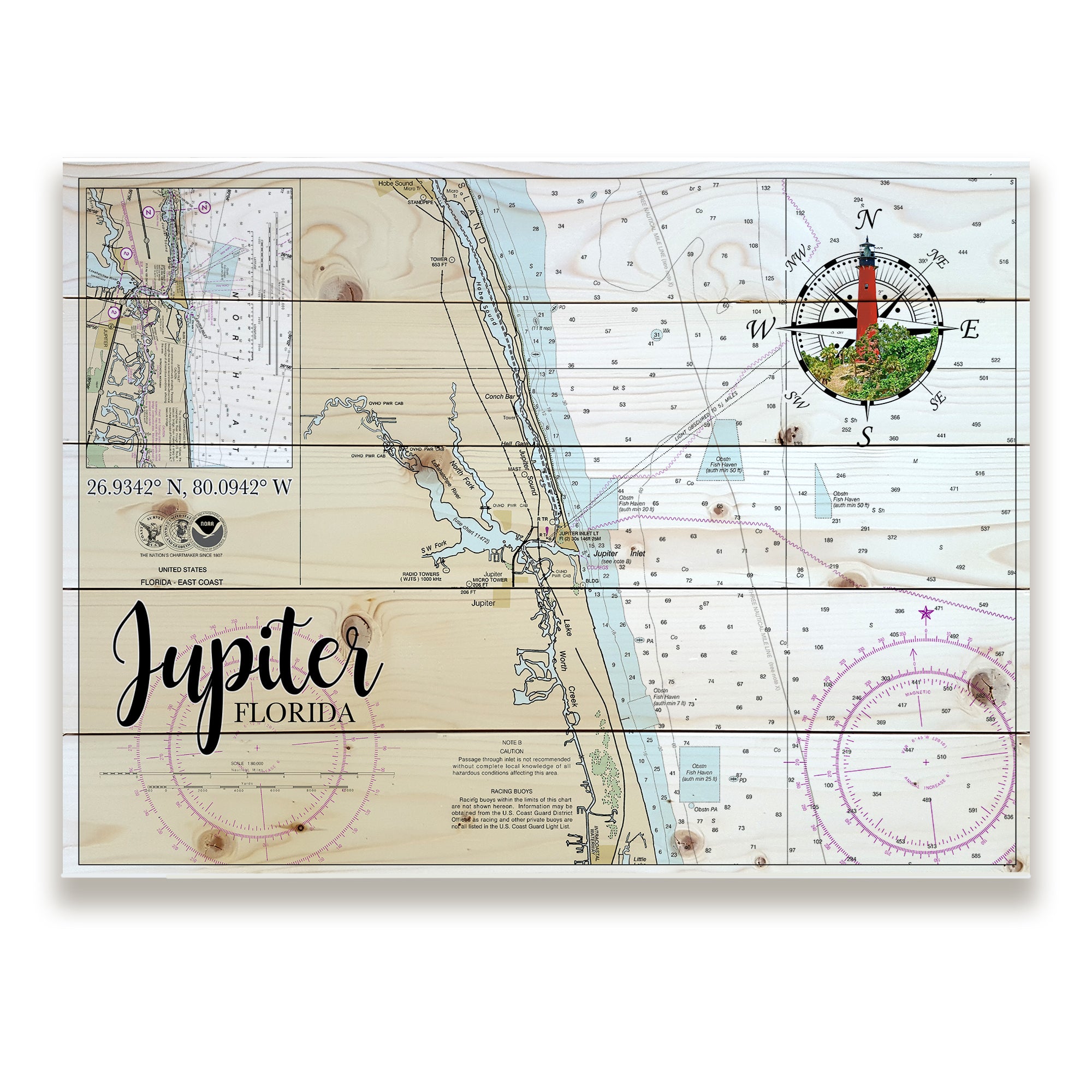Juniper,  FL- Lighthouse Pallet Map