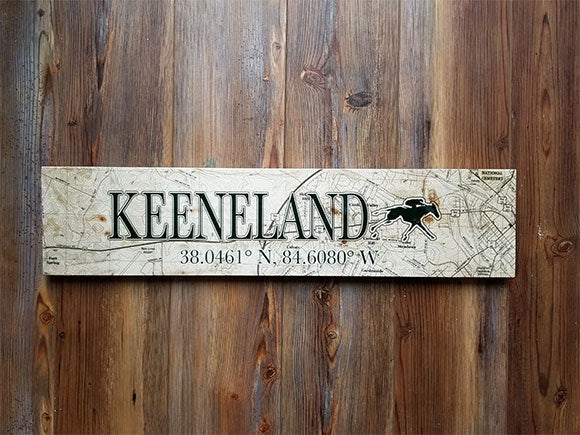 Keeneland, KY Coordinate Sign