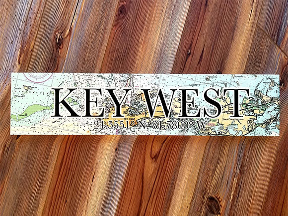 Key West, FL Coordinate Sign<br>Unique Wall Decor