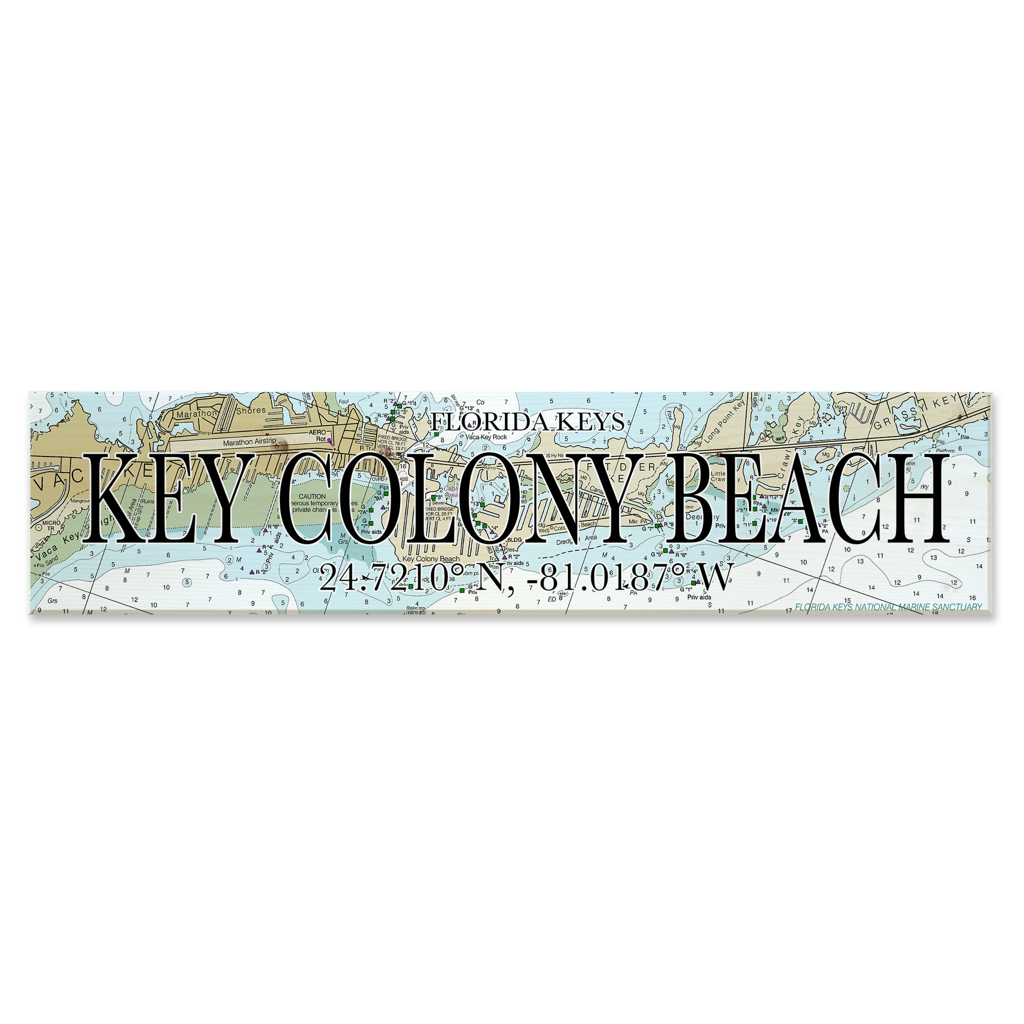Key Colony Beach, FL Coordinate Sign
