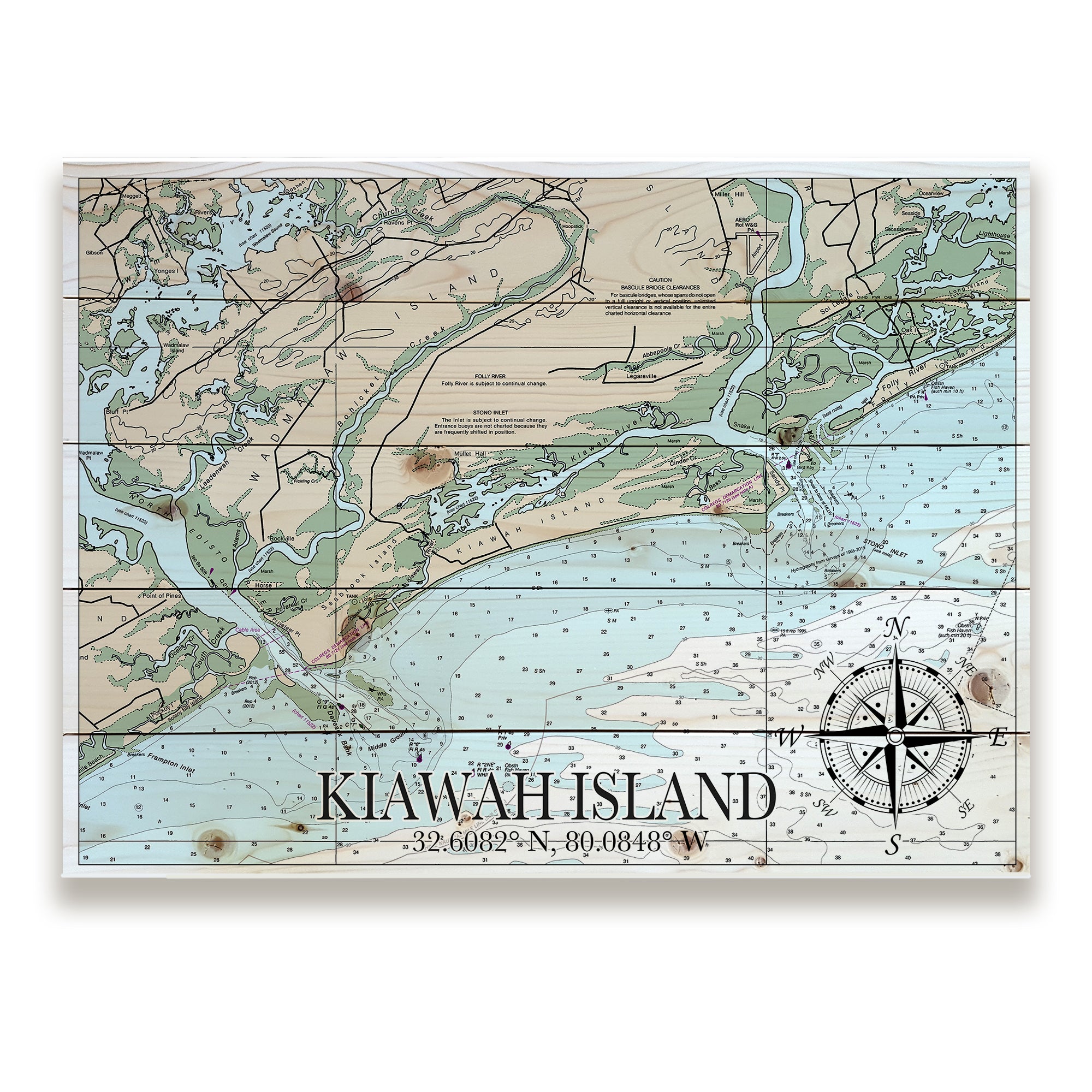 Kiawah Island, SC Pallet Map