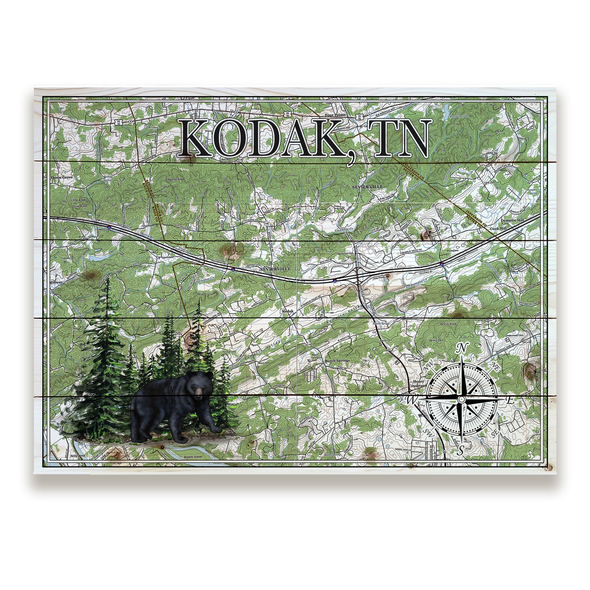 Kodak,  TN Pallet Map
