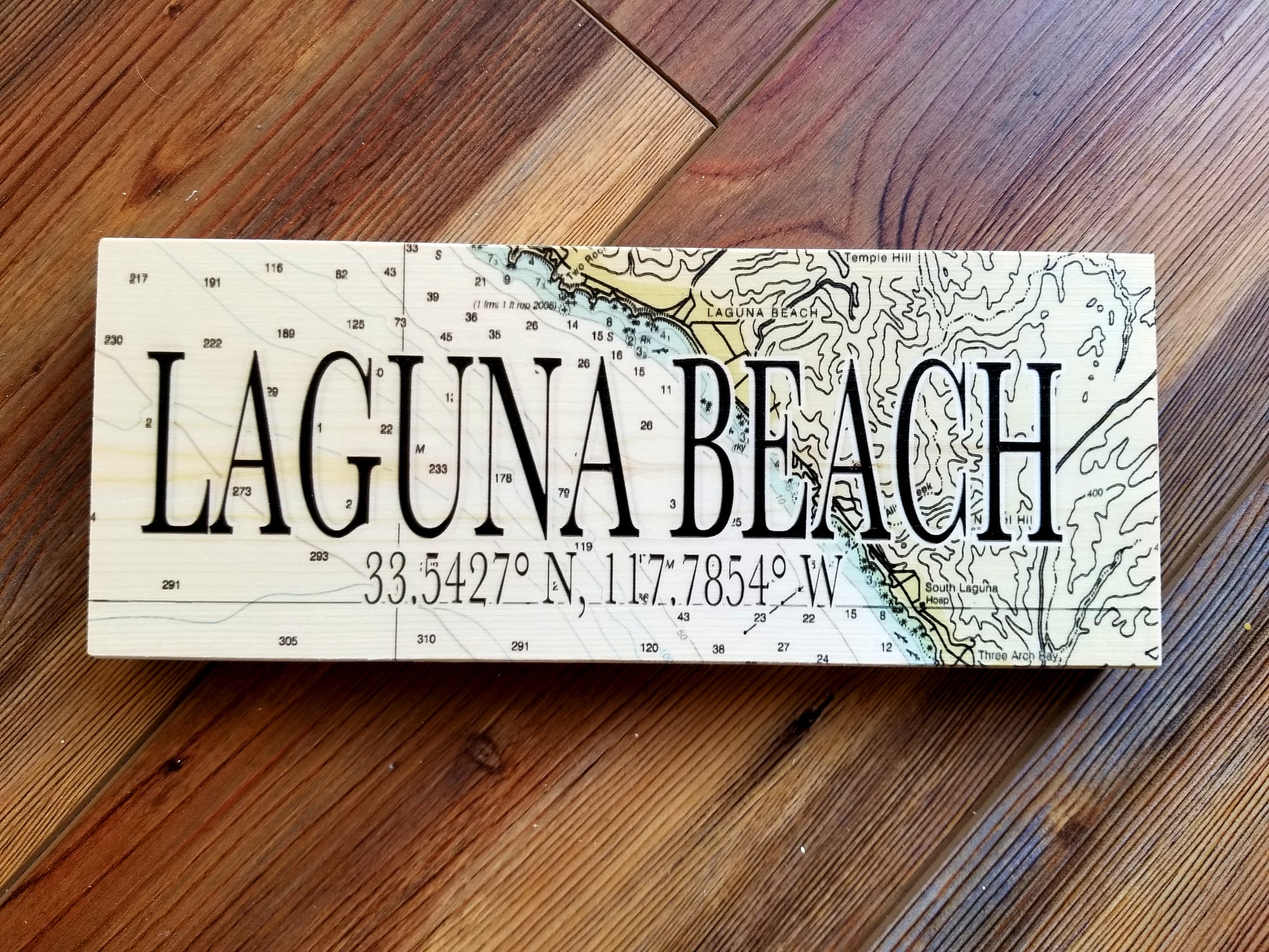 Laguna Beach, CA Mini Coordinate Sign