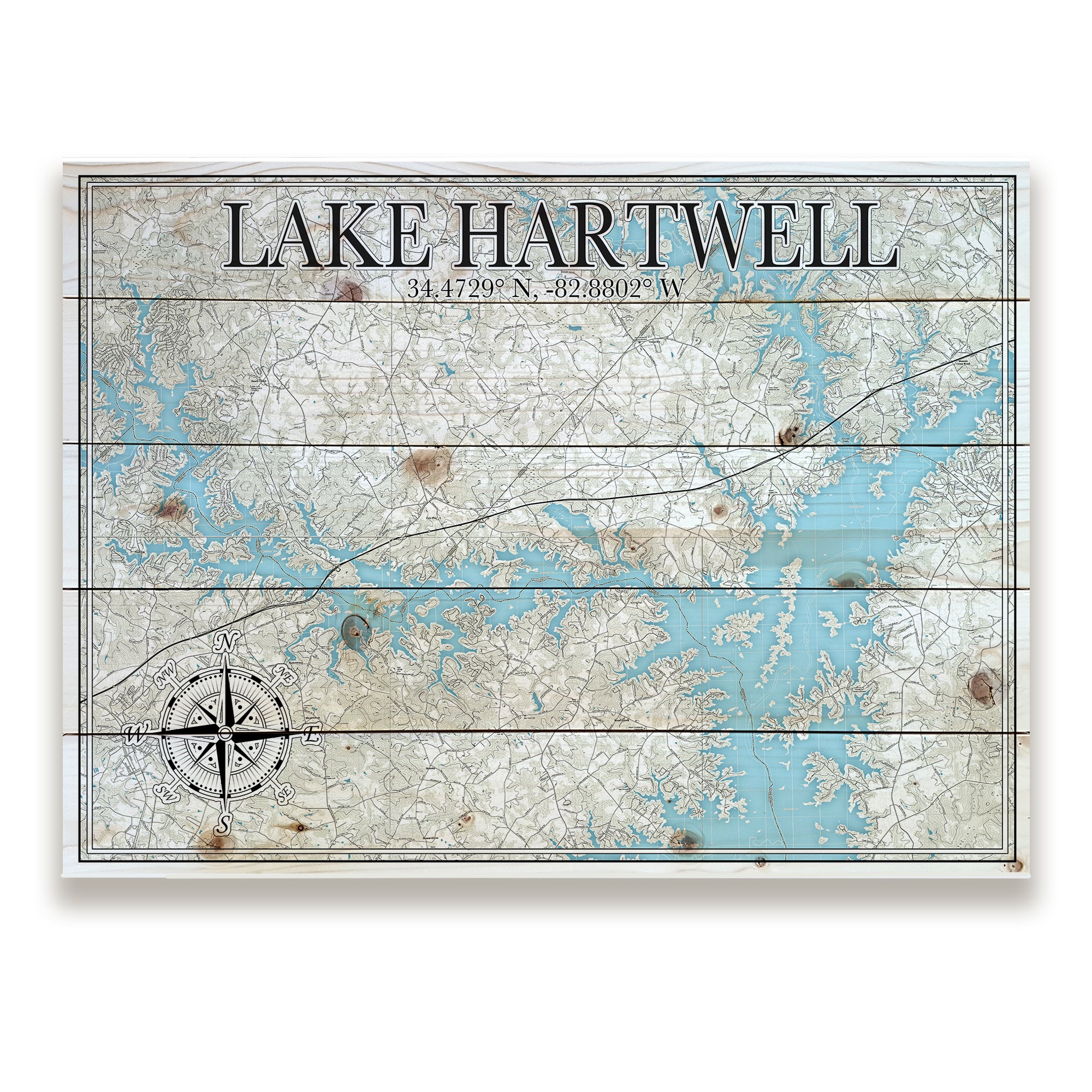 Lake Hartwell, SC Pallet Map
