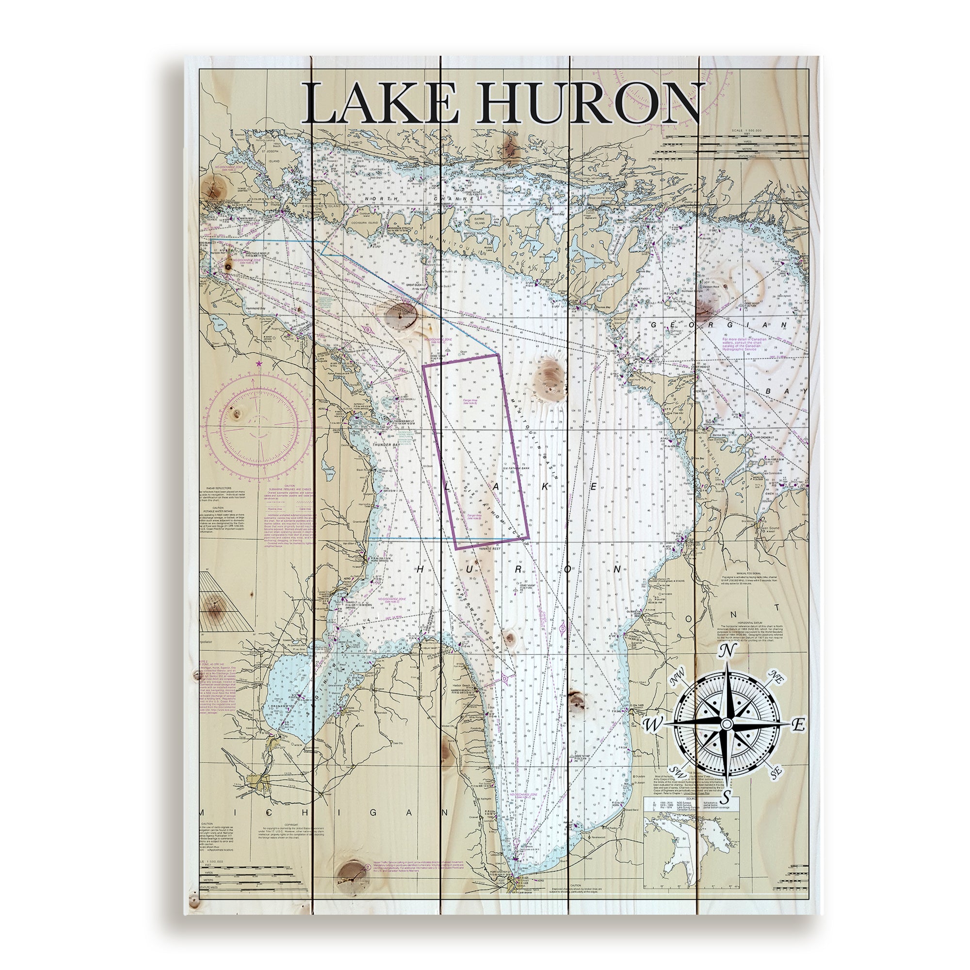 Lake Huron,  Pallet Map