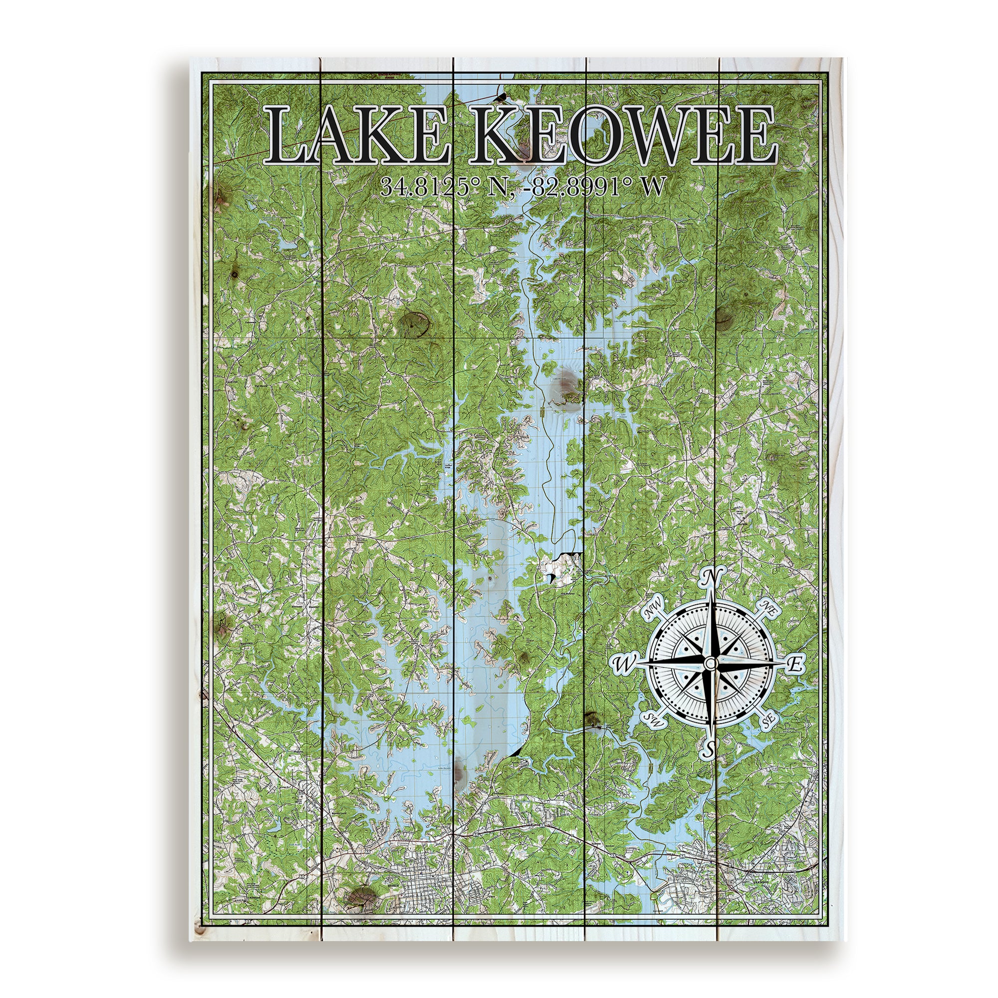 Lake Keowee, SC Pallet Map II