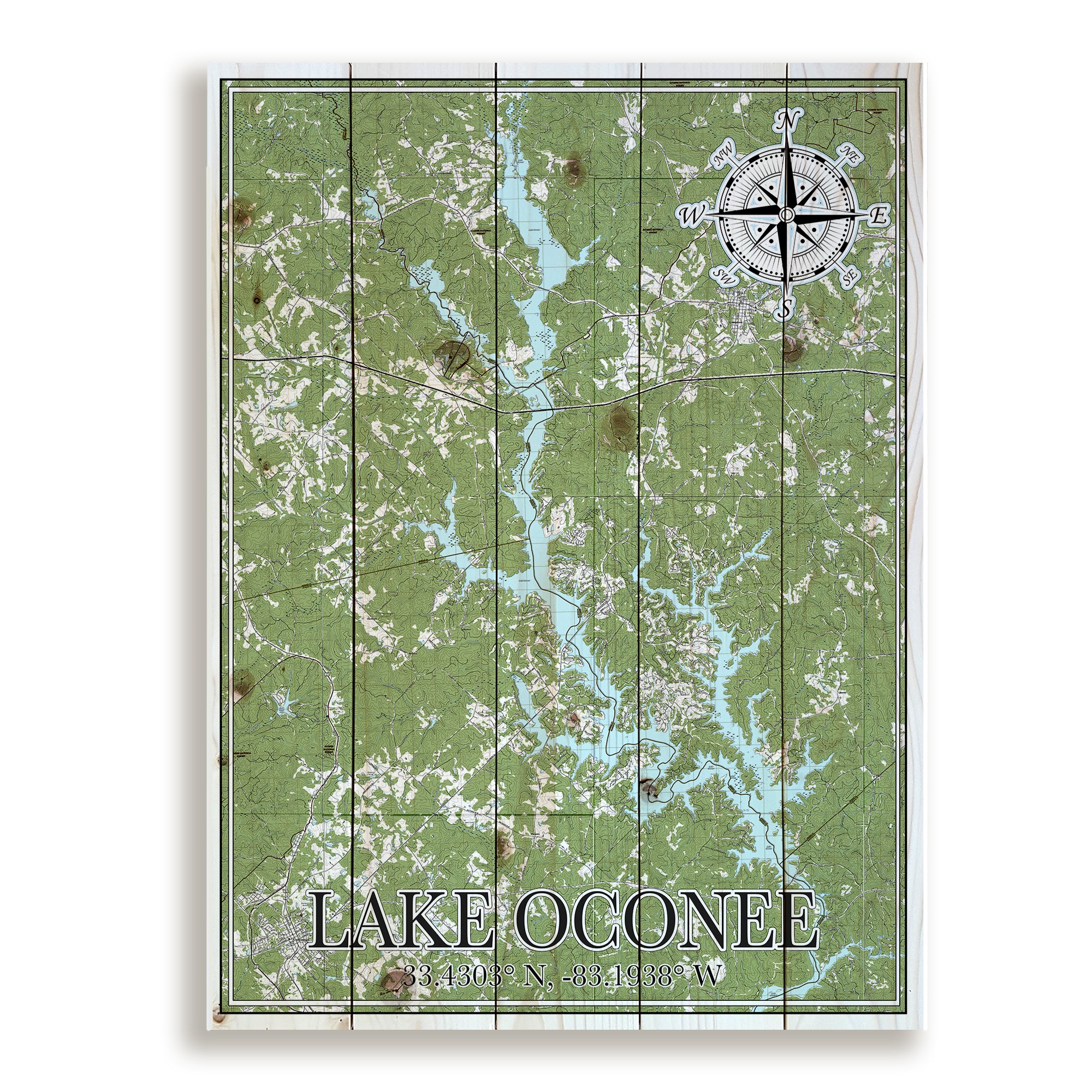 Lake Oconee, GA Pallet Map