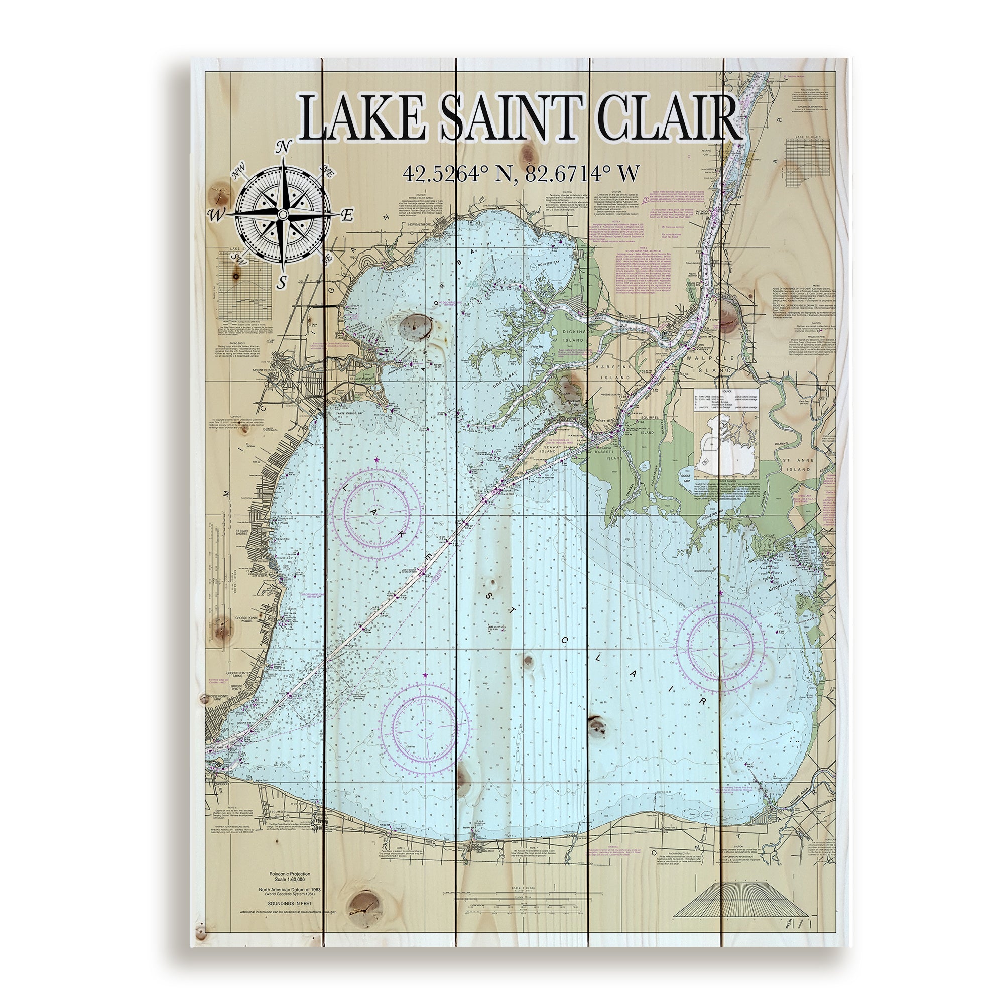 Lake Saint Clair,  MI Pallet Map