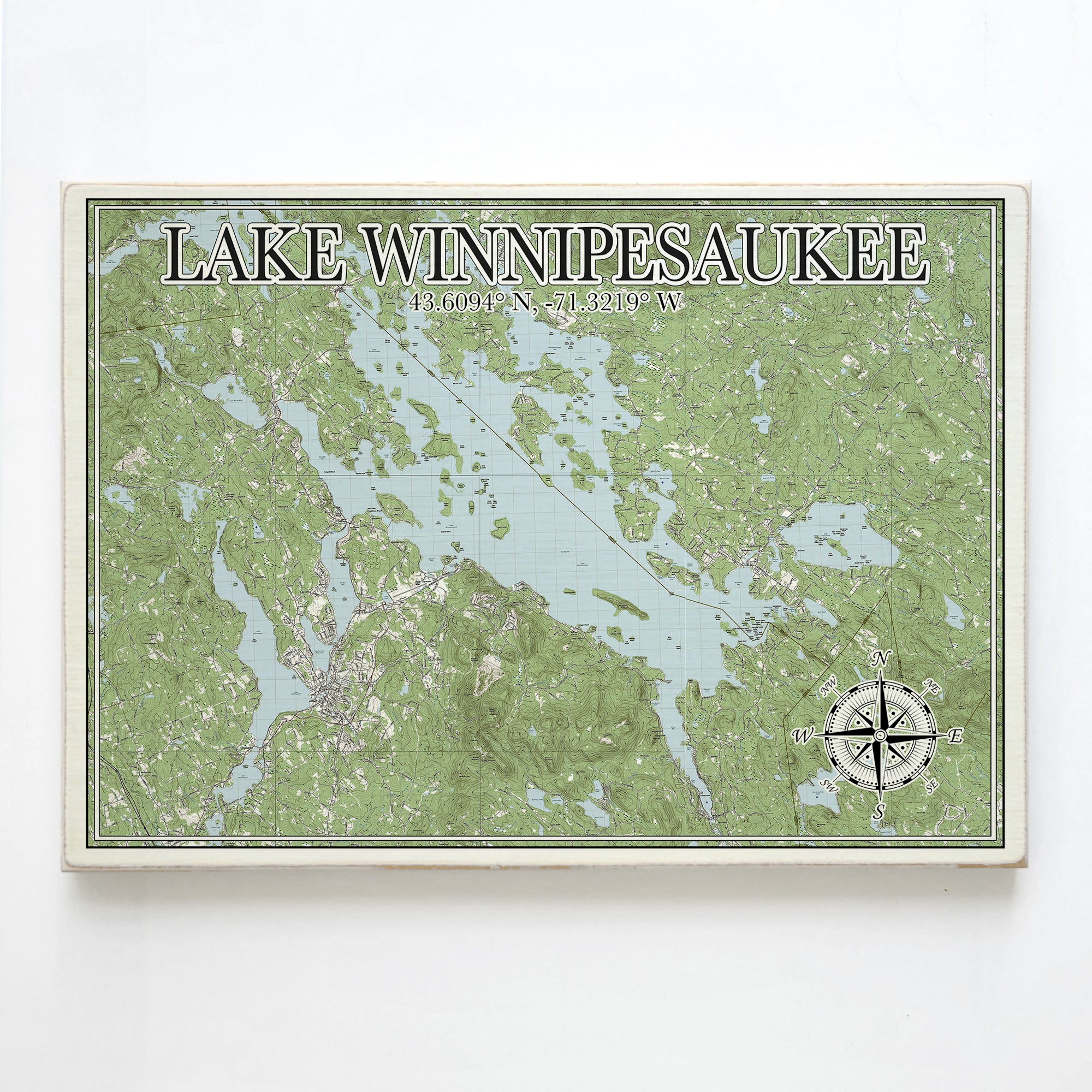 Lake Winnipesaukee, NH  Plank Map