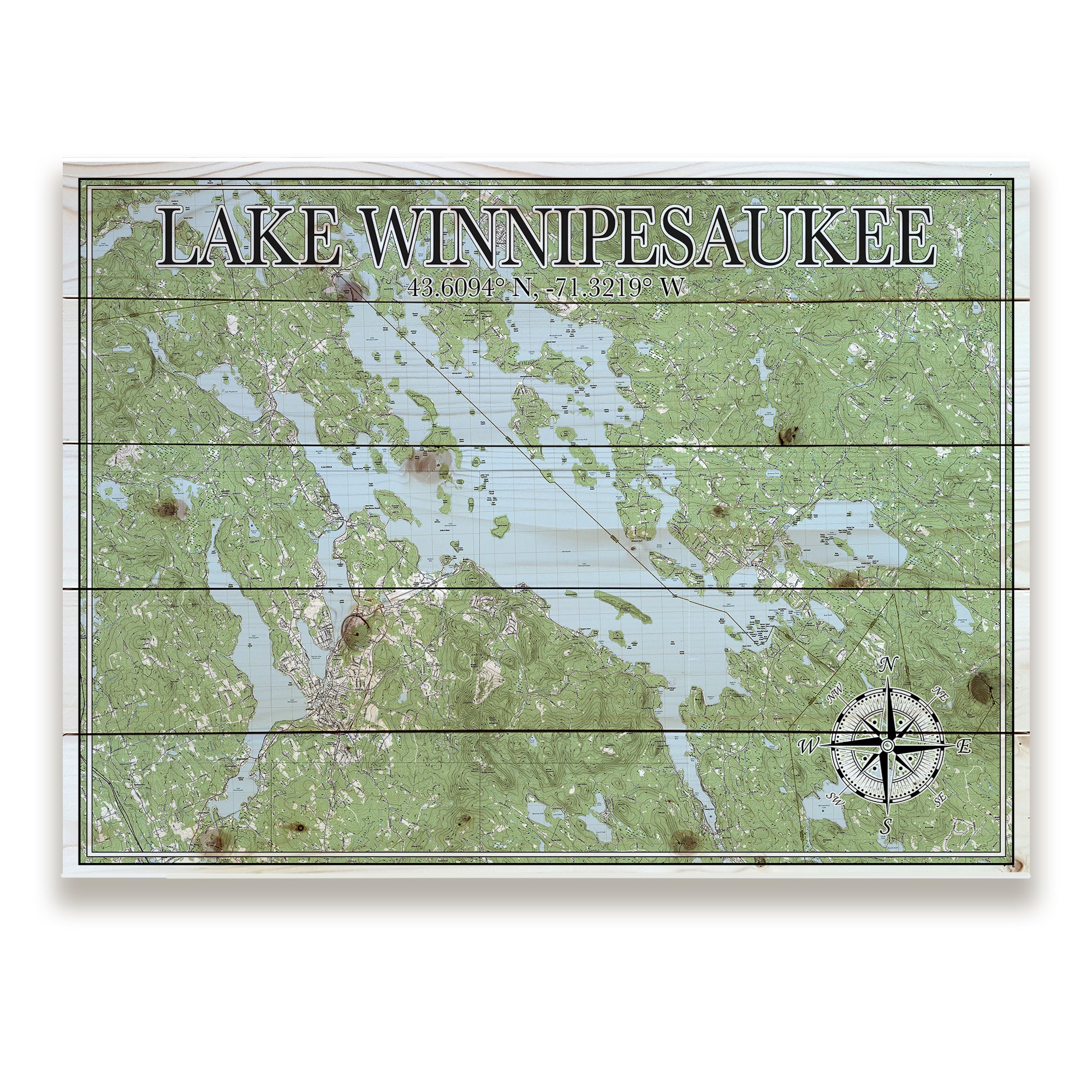 Lake Winnipesaukee, NH Pallet Map