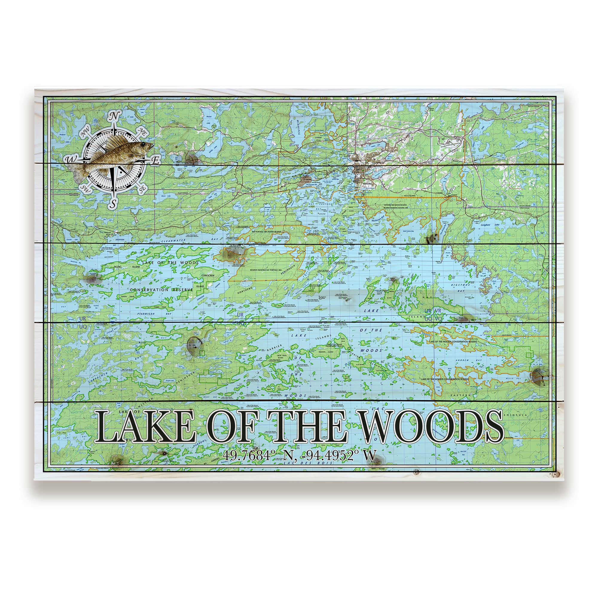 Lake of the Woods, Ontario Pallet Map