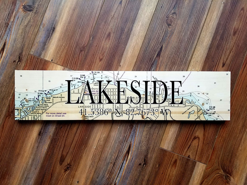 Lakeside, OH Coordinate Sign