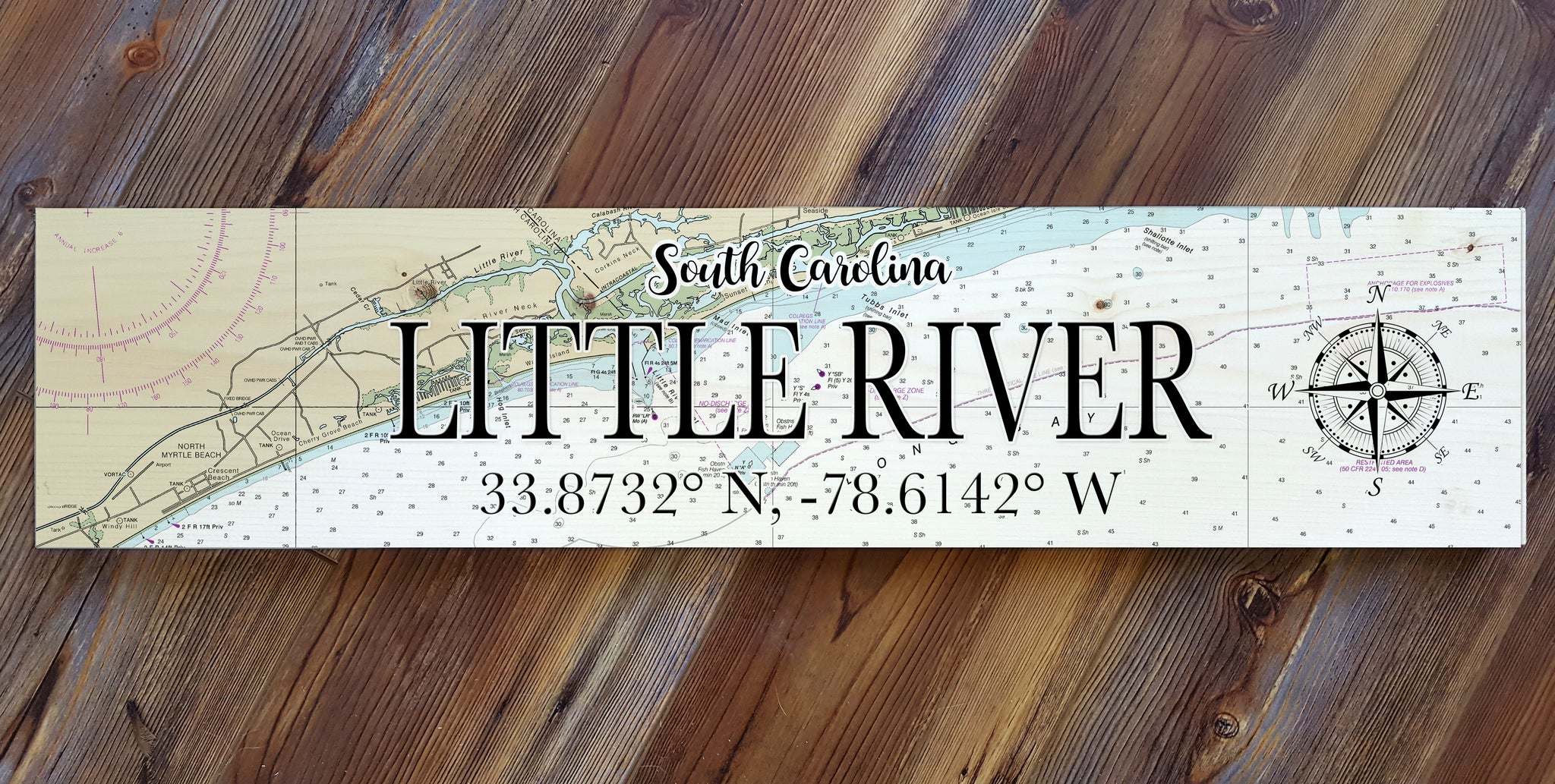 Little River, SC Coordinate Sign