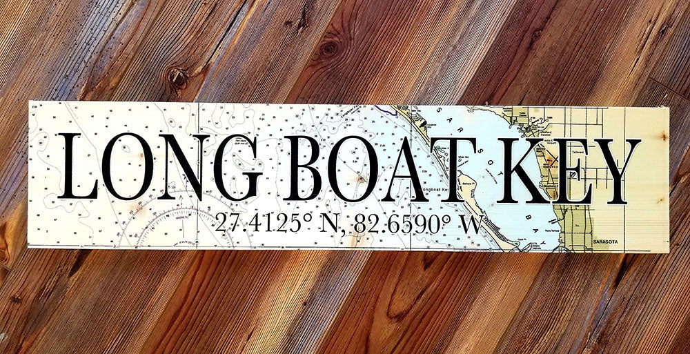 Long Boat Key, FL Coordinate Sign