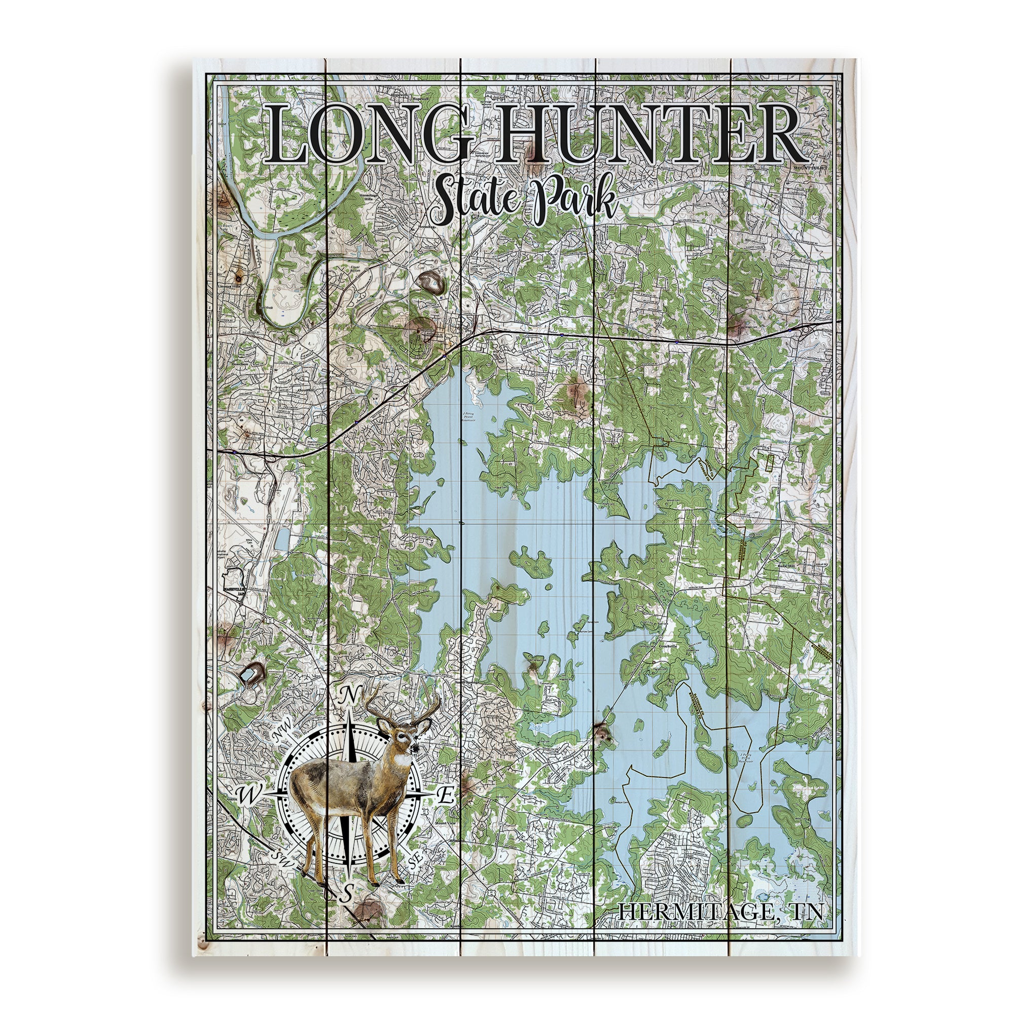 Long Hunter State Park, TN - Deer Pallet Map