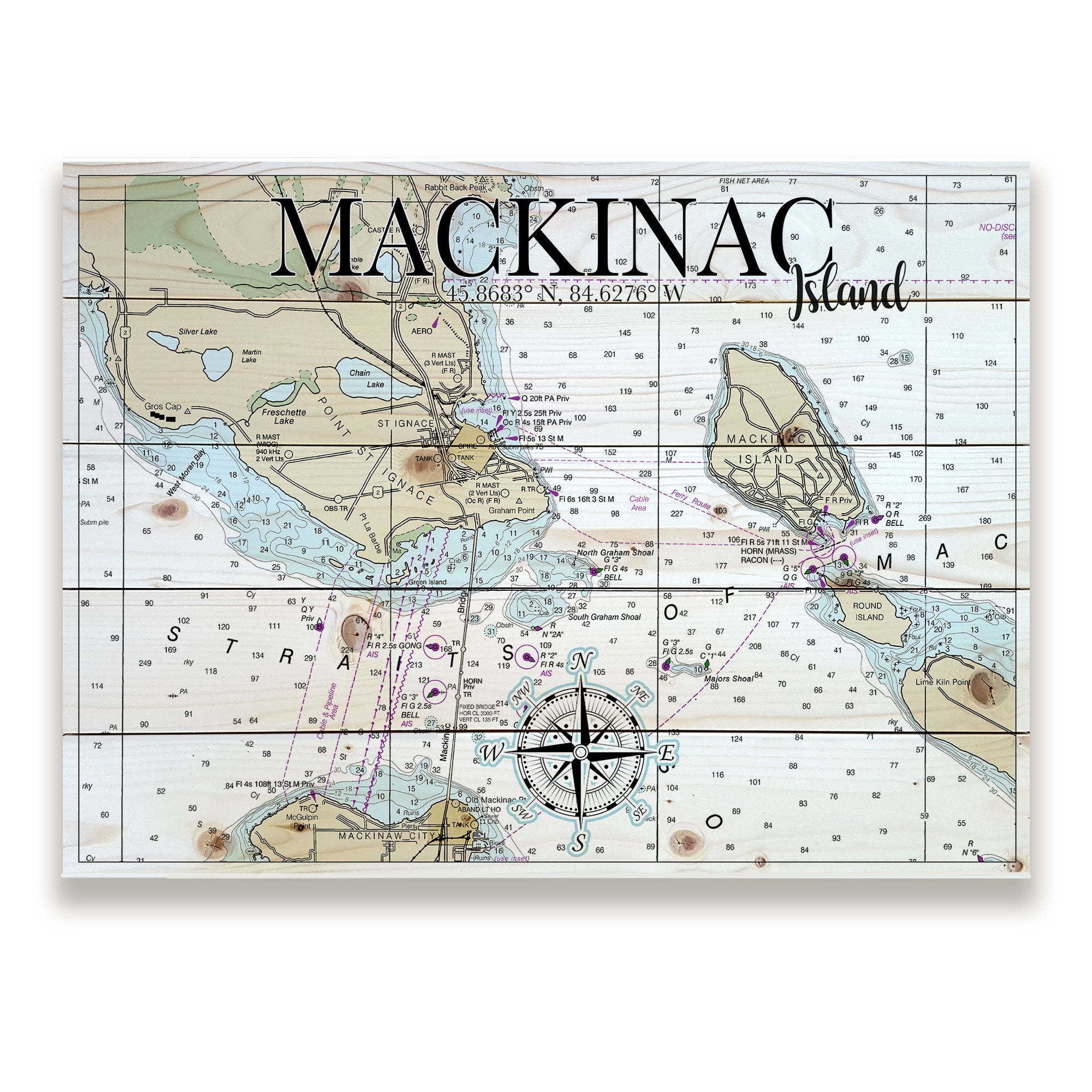 Mackinac Island,  MI Pallet Map