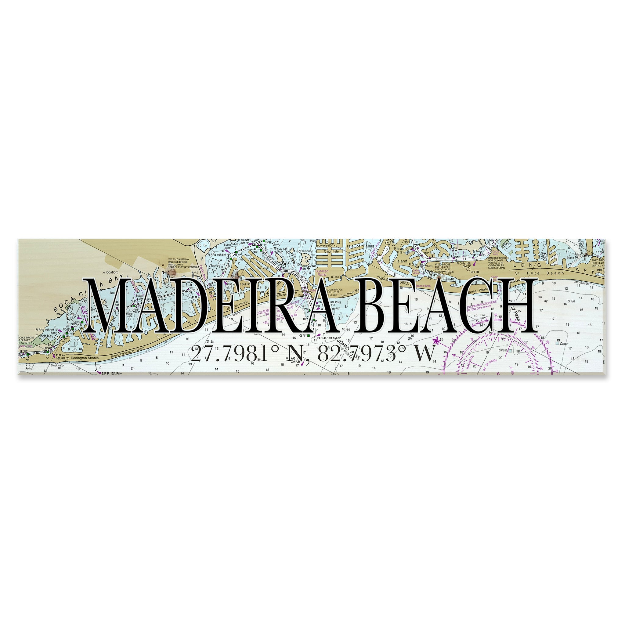 Madeira Beach,  FL Coordinate Sign
